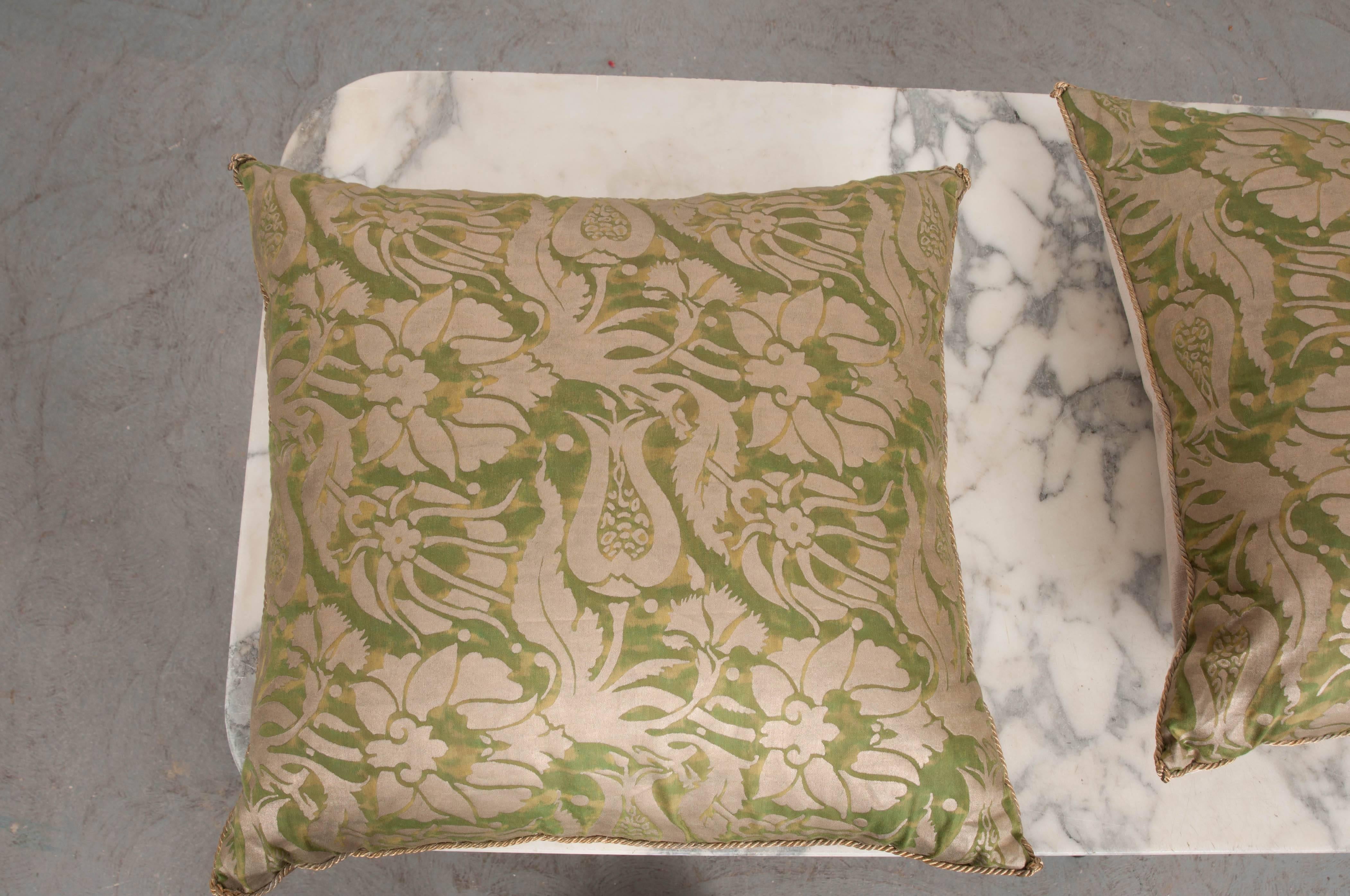 Pair of Antique Fortuny Pillows by B. Viz Designs 1