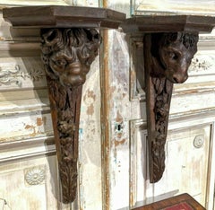 Pair of Antique French Architectural Corbels with Provenance