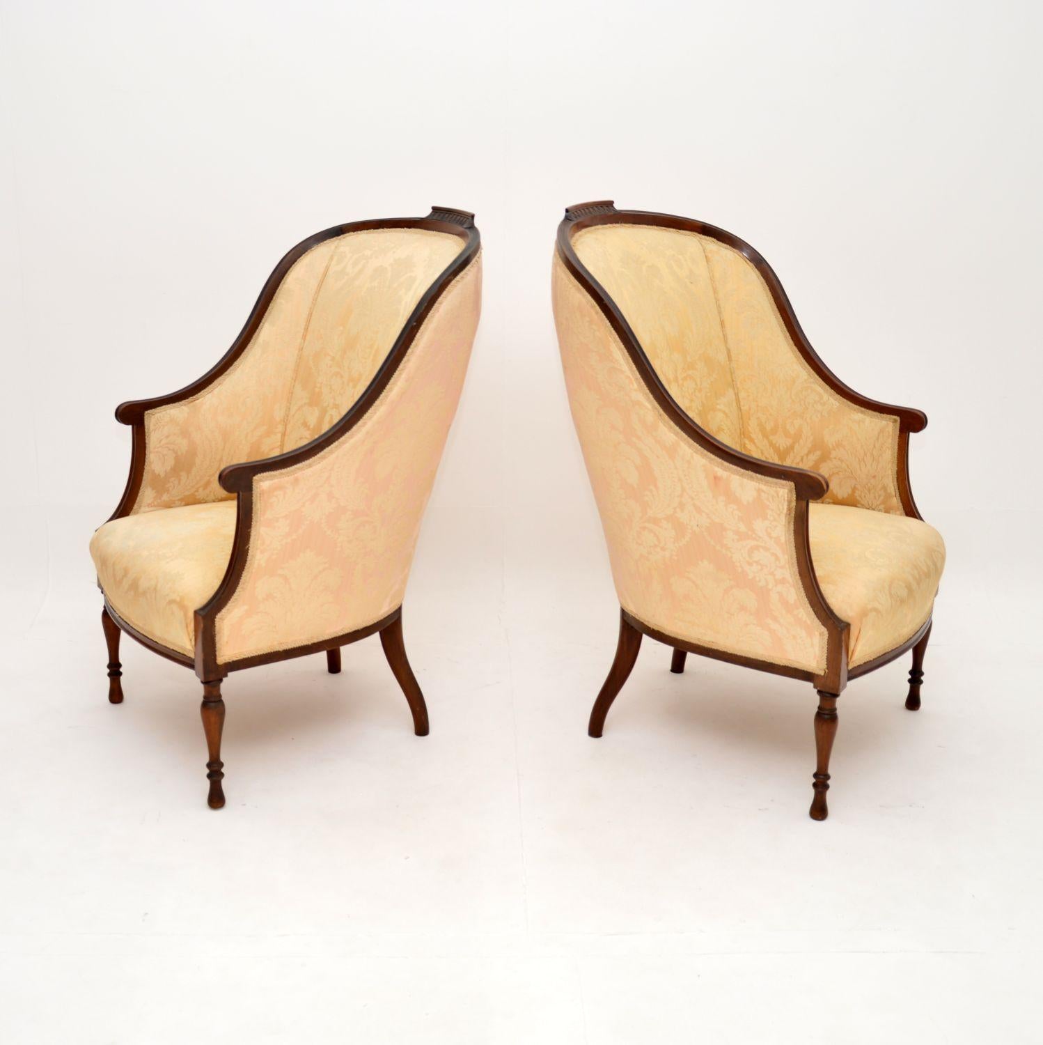 Pair of Antique French Armchairs For Sale at 1stDibs