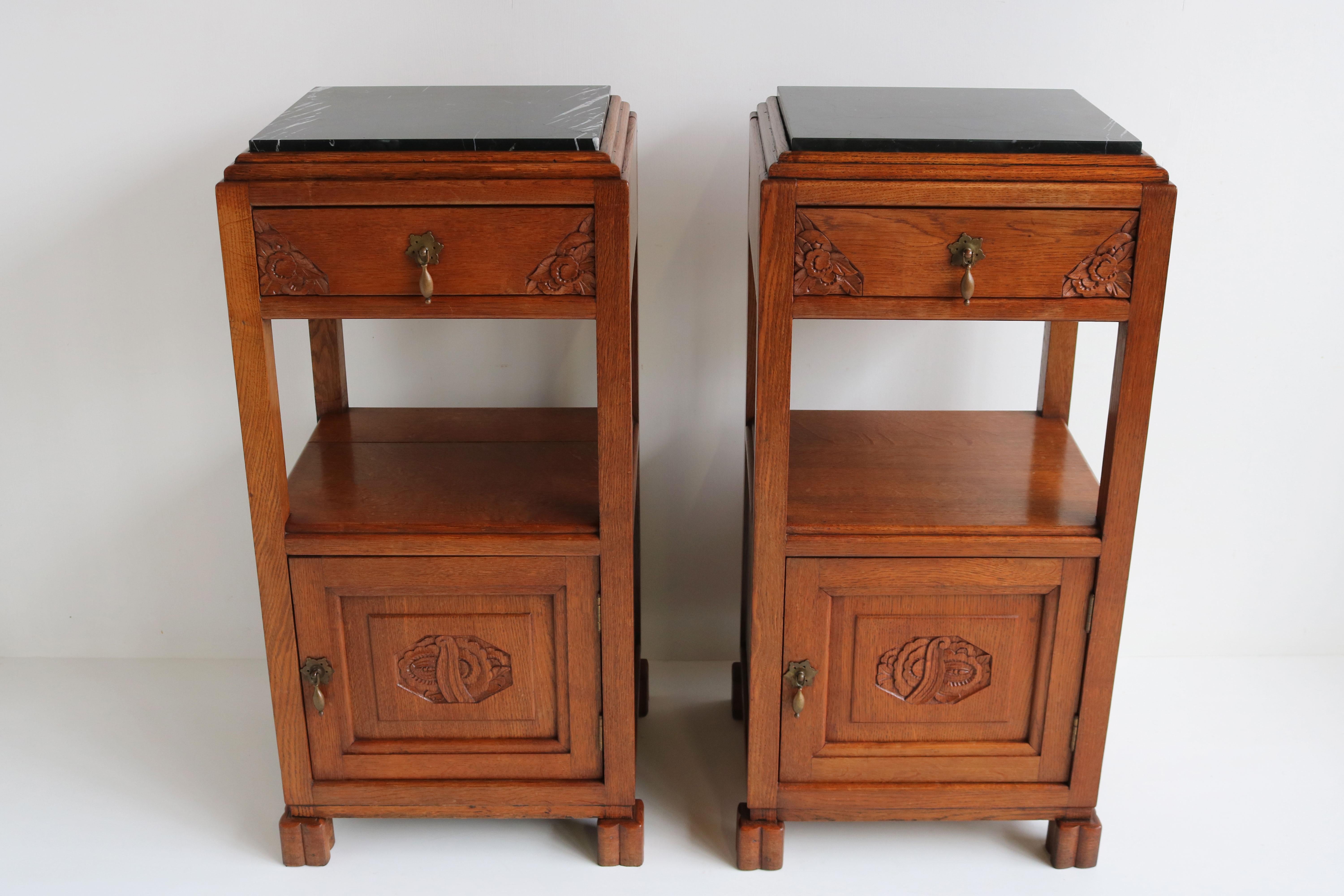 art deco bedside tables