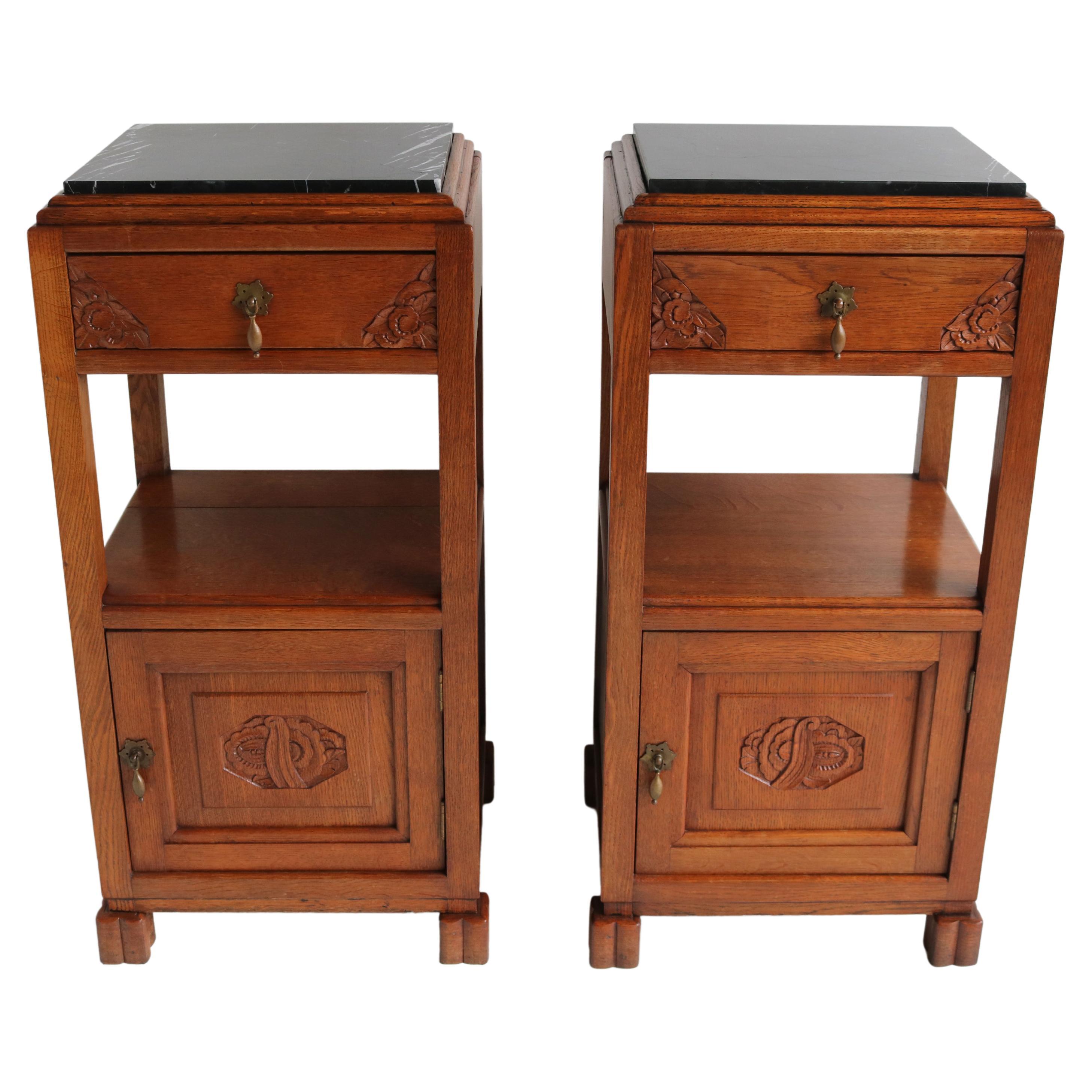 1920s Bedside Table Art Deco in Burl Elm and Rosewood , Gaetano Borsani