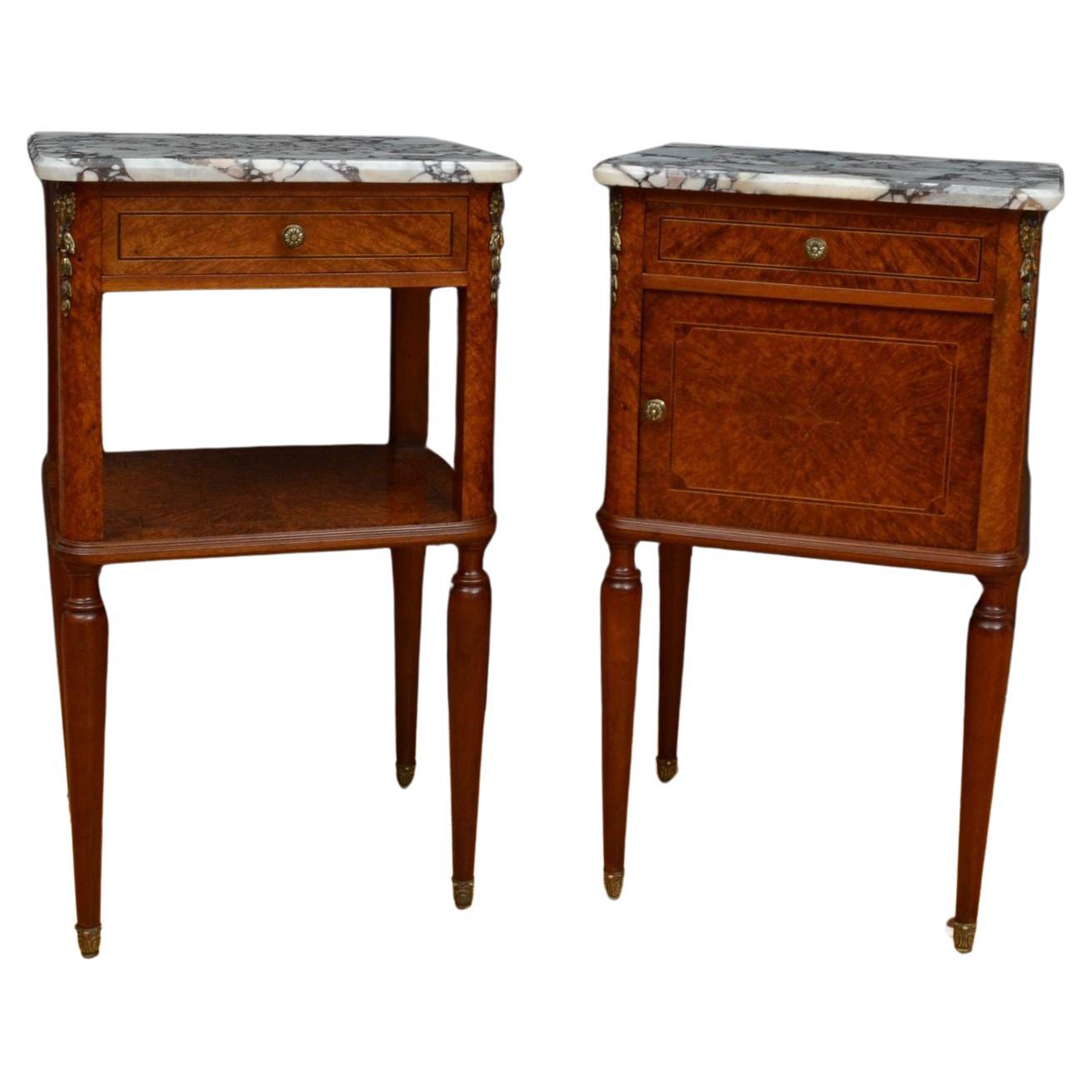 Pareja de mesillas de noche Antique French c1900