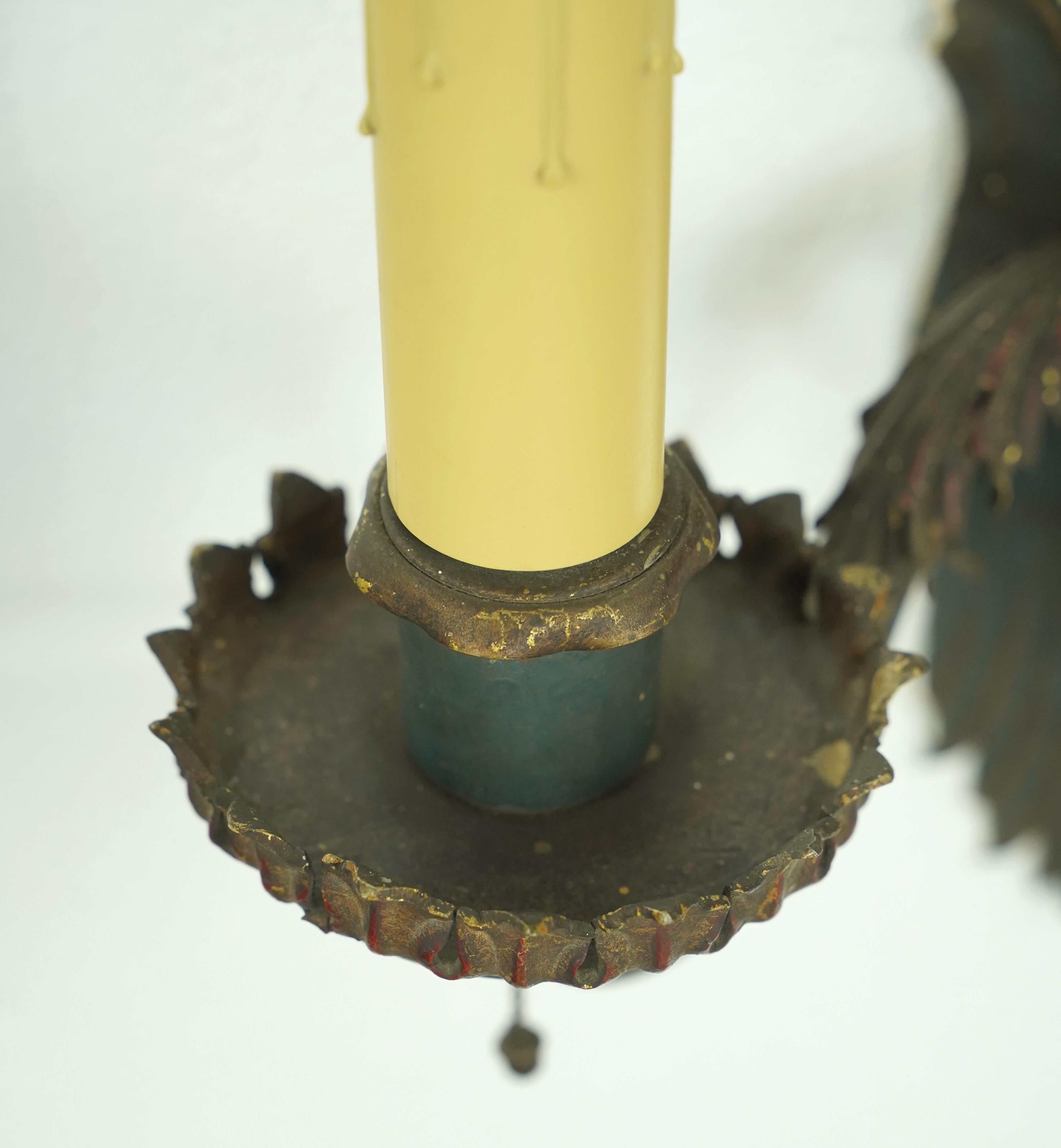 Pair of Antique French Brass 2 Arm Wall Sconces For Sale 6