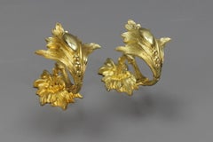 Pair of Antique French Bronze Curtain Tiebacks or Curtain Holders