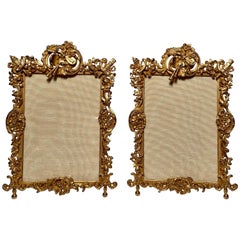 Pair of Antique French Bronze D'ore Picture Frames, circa 1890