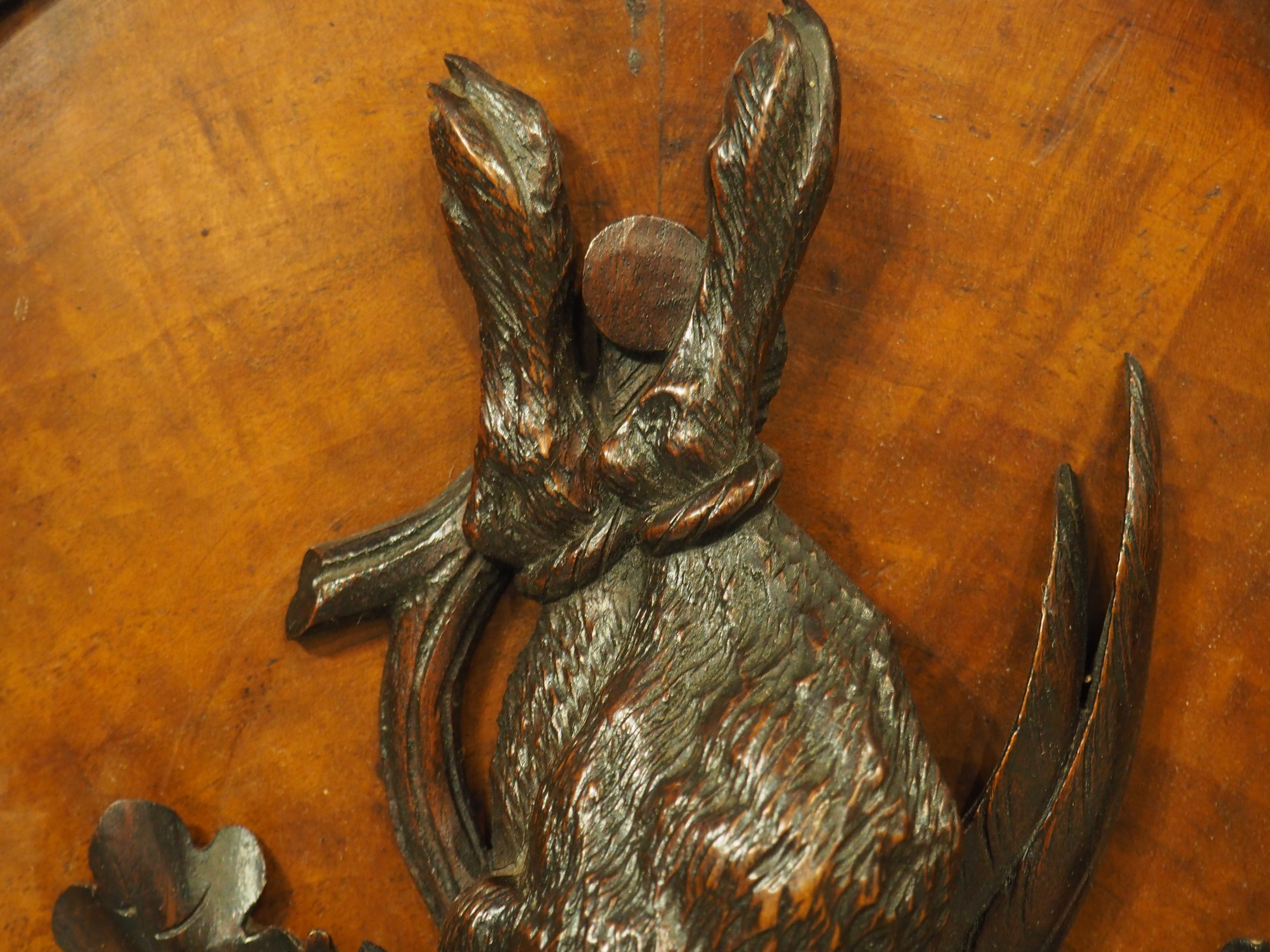 Pair of Antique French Burlwood Hunt Plaques, Early 1900s For Sale 4
