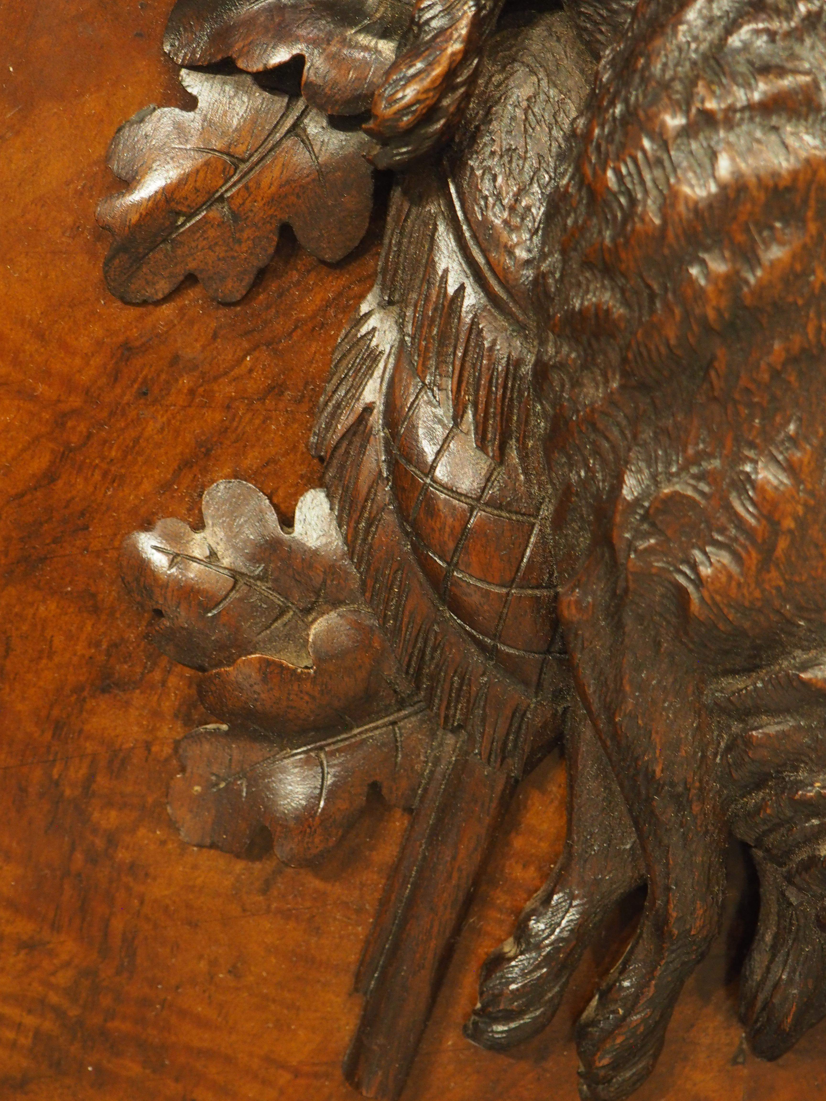 Pair of Antique French Burlwood Hunt Plaques, Early 1900s For Sale 7