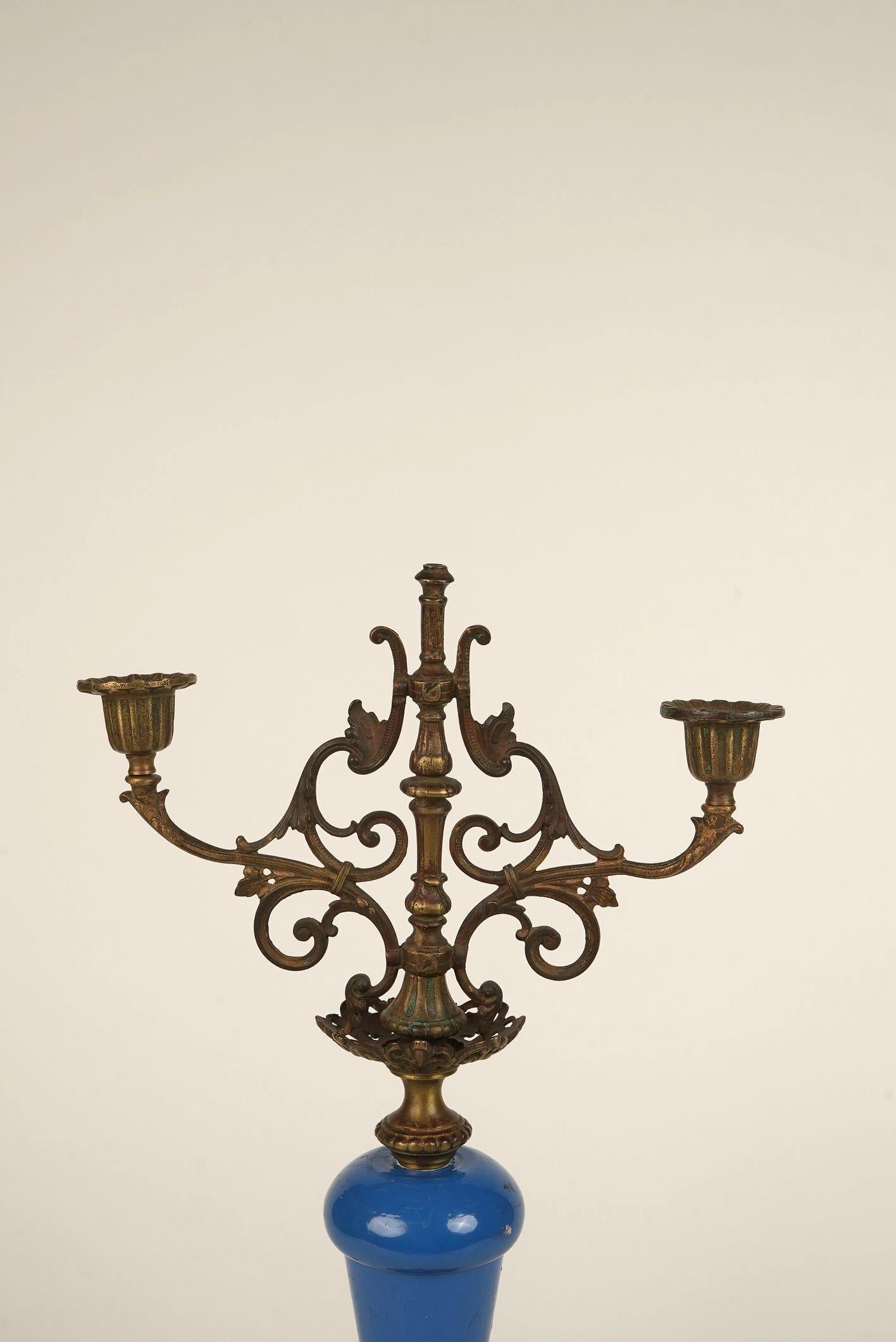 Coppia di candelabri francesi d'epoca, 1910 ca. in vendita 1