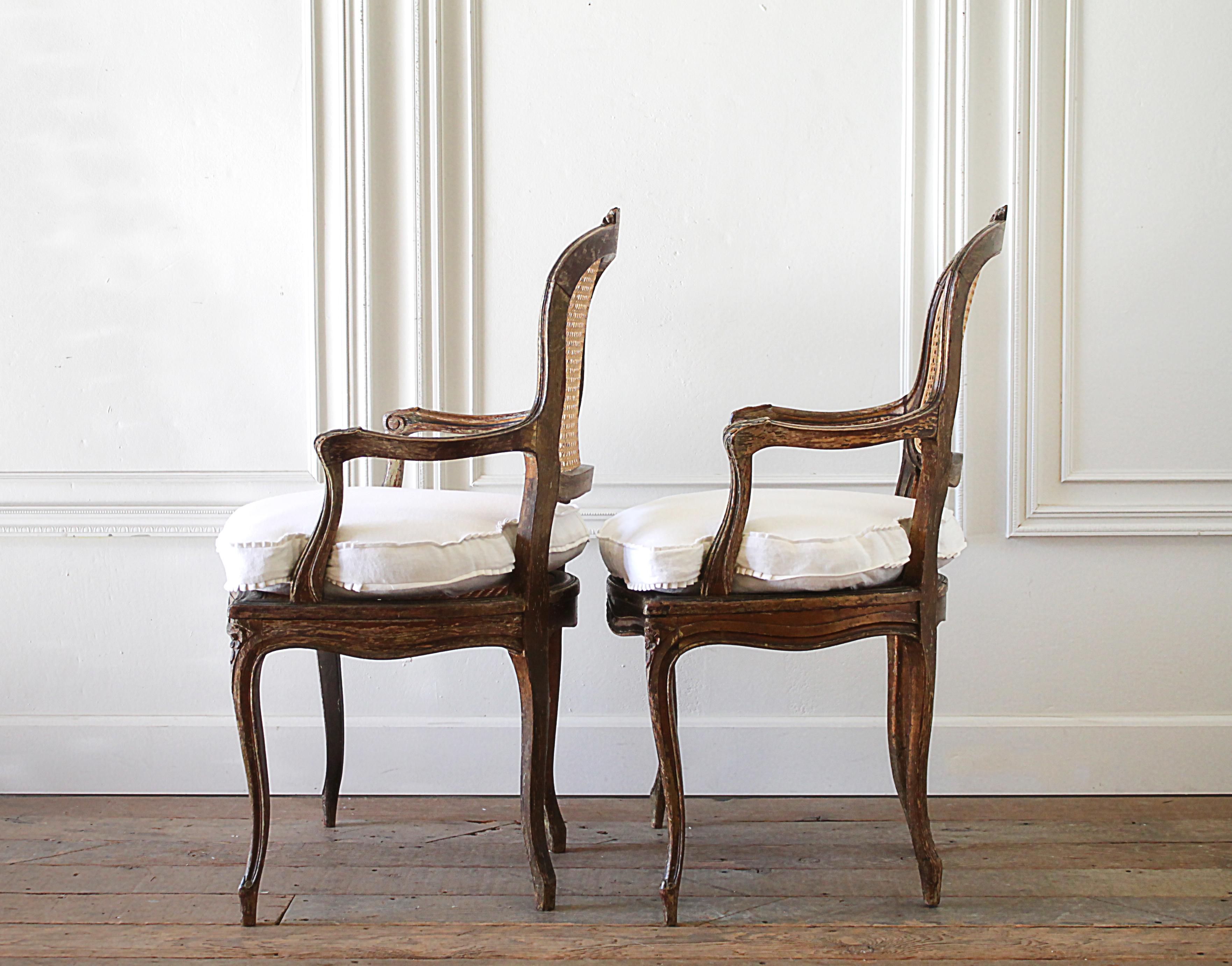 antique wooden chairs with cushions