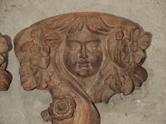 Pair of Antique French Cast Iron Balcony Planters/Ornaments, circa 1900