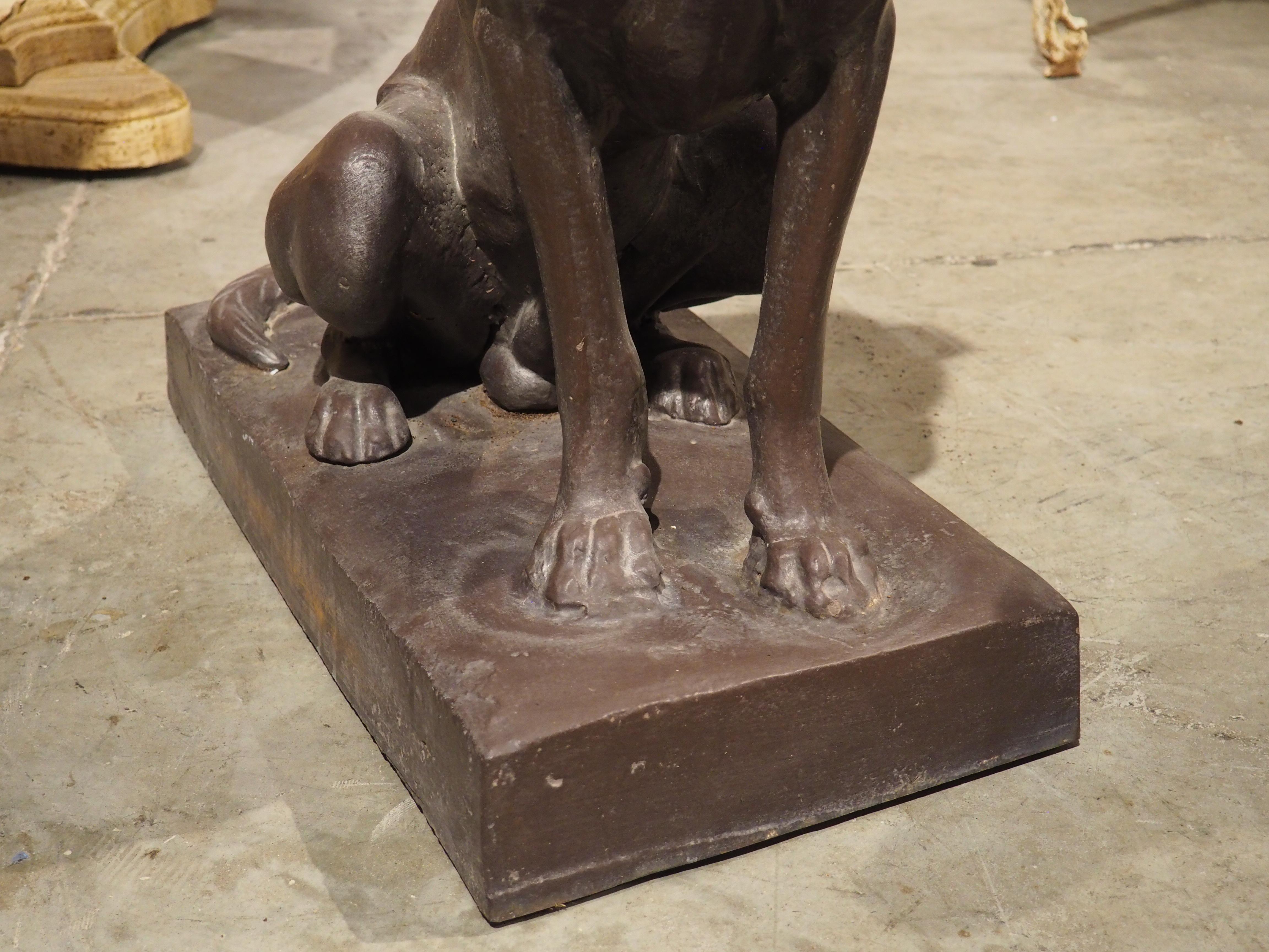 Paar Antique French Cast Iron Jagdhunde nach A. Jacquemart, CIRCA 1900 im Angebot 8