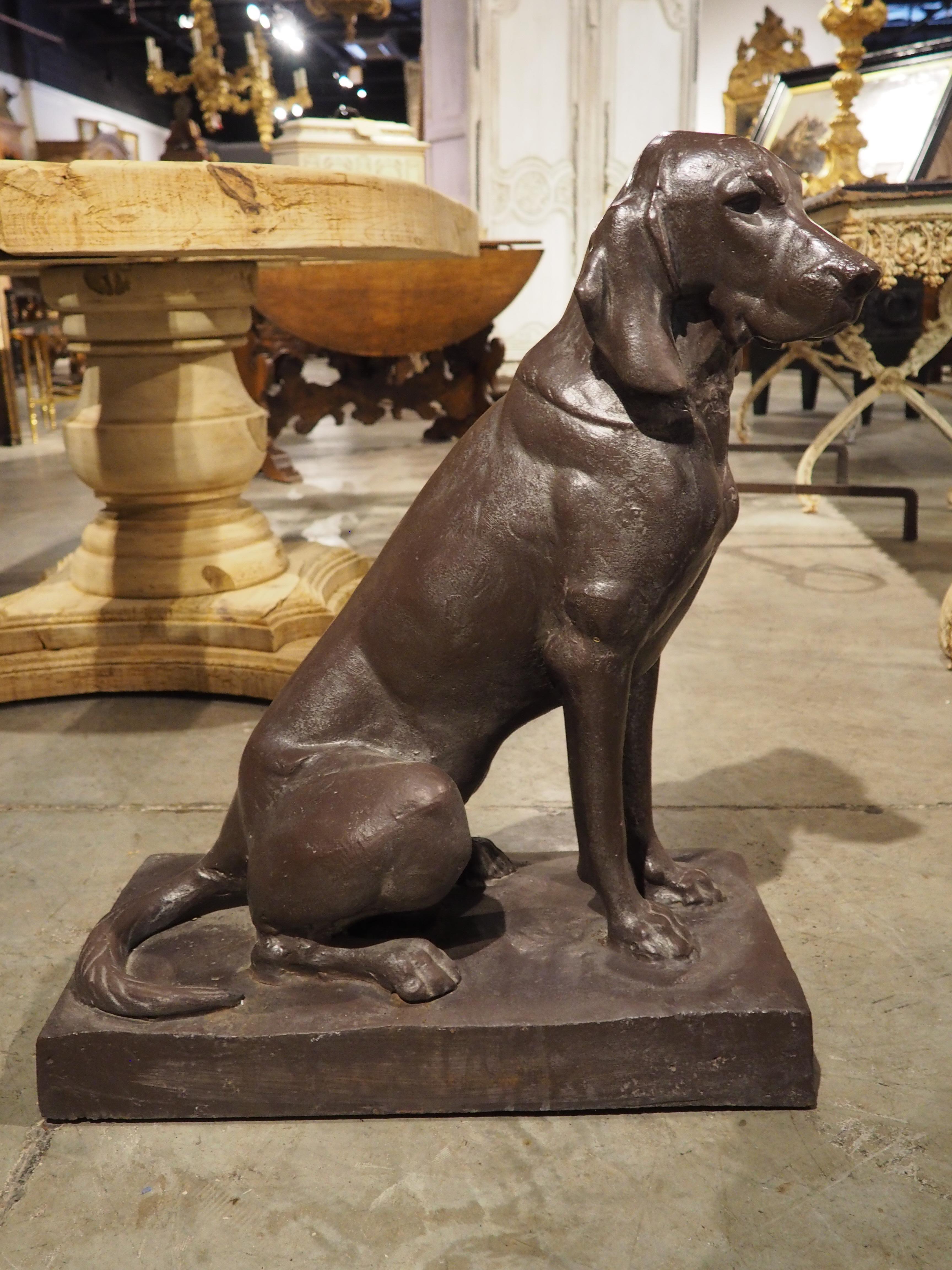 Paar Antique French Cast Iron Jagdhunde nach A. Jacquemart, CIRCA 1900 im Angebot 10