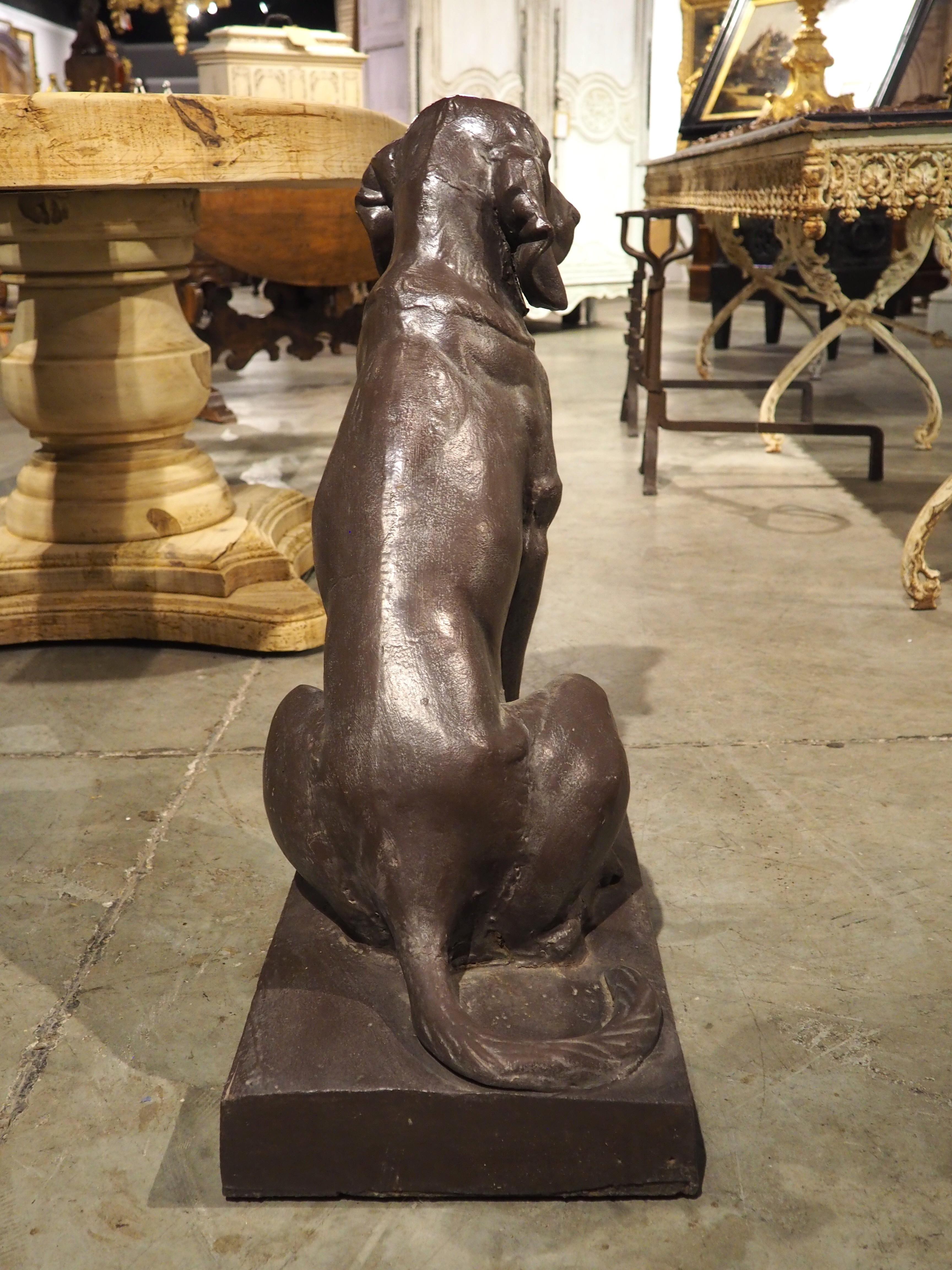 Paar Antique French Cast Iron Jagdhunde nach A. Jacquemart, CIRCA 1900 im Angebot 13