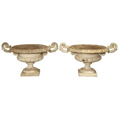 Pair of Antique French Cast Iron Vases, circa 1880