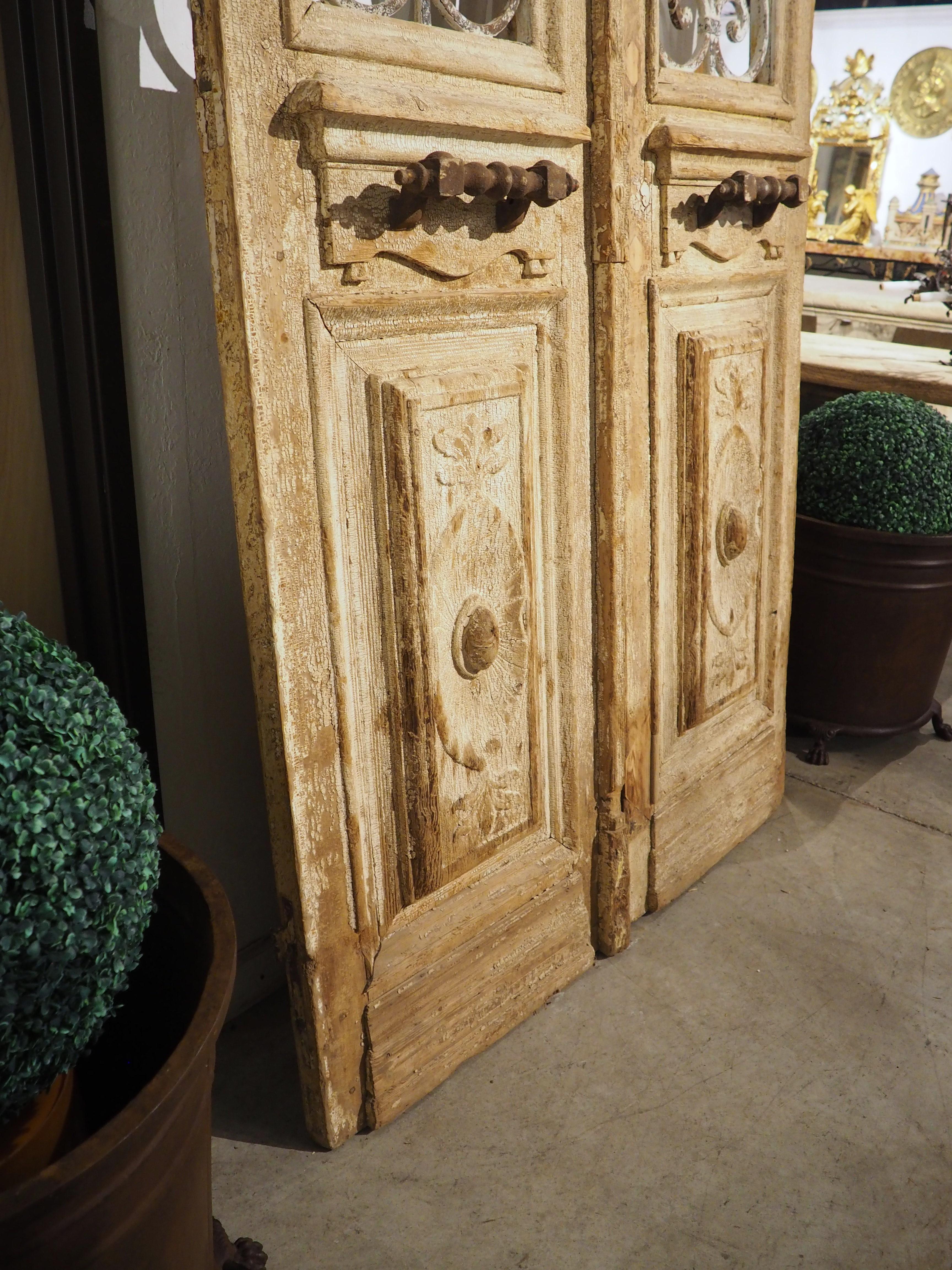 Pair of Antique French Colonial Entry Doors, Circa 1890 For Sale 10