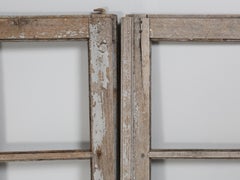 Pair of Antique French Doors in Original Paint and Great Hardware