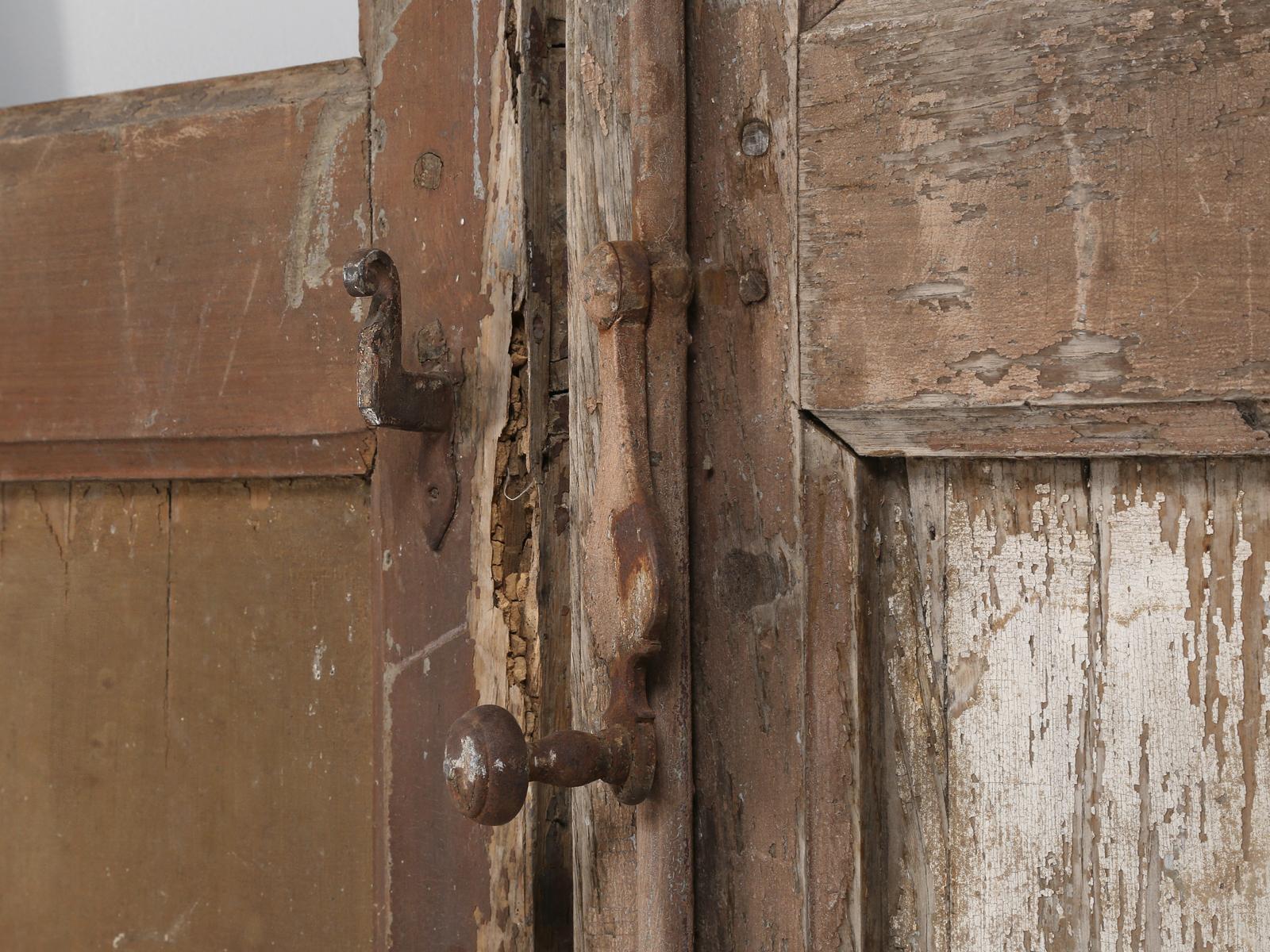 Image showcasing Pair of Antique French Doors in Original Paint and Great Hardware at ...