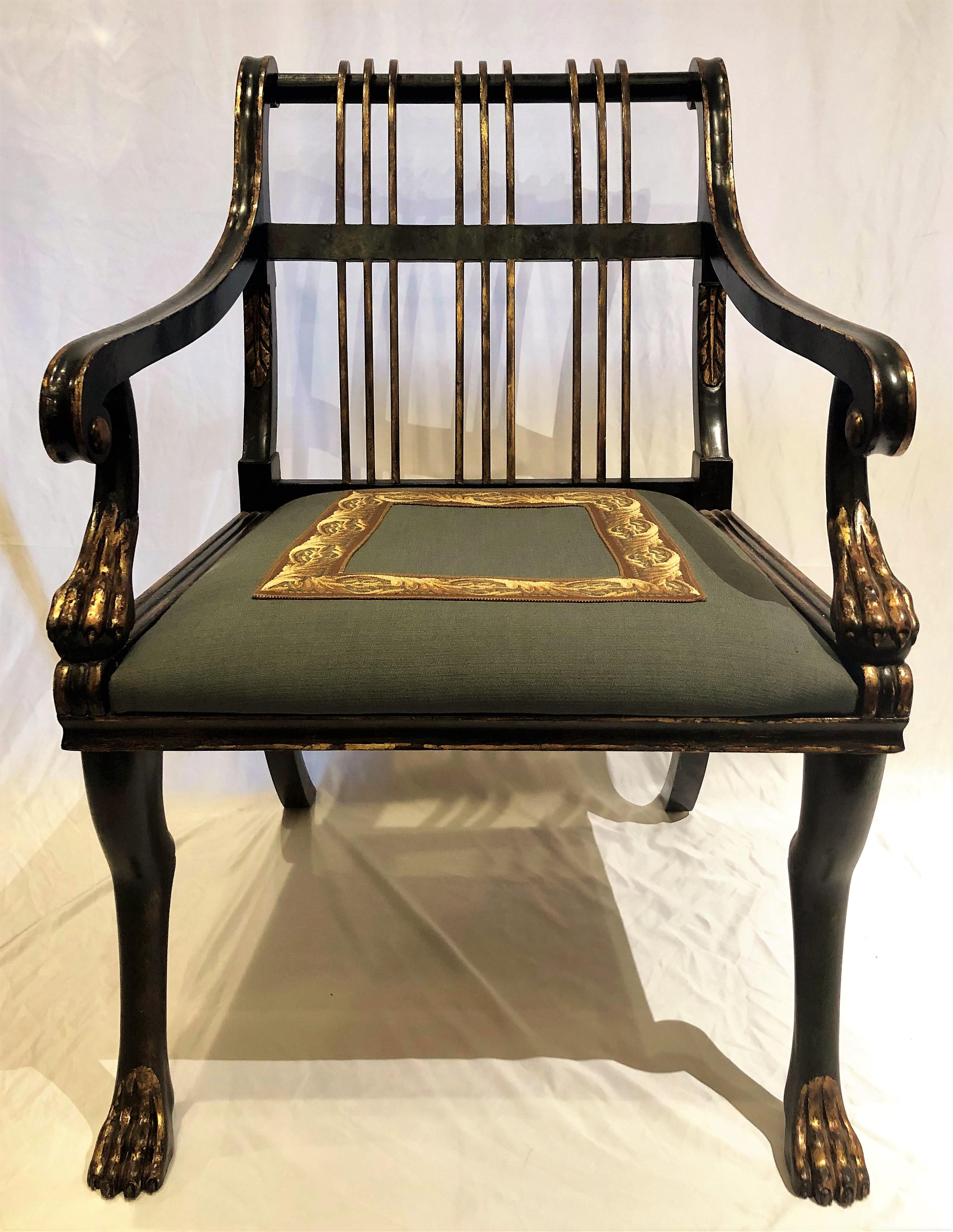 Pair of Antique French Early 20th Century Neoclassical Armchairs In Good Condition In New Orleans, LA