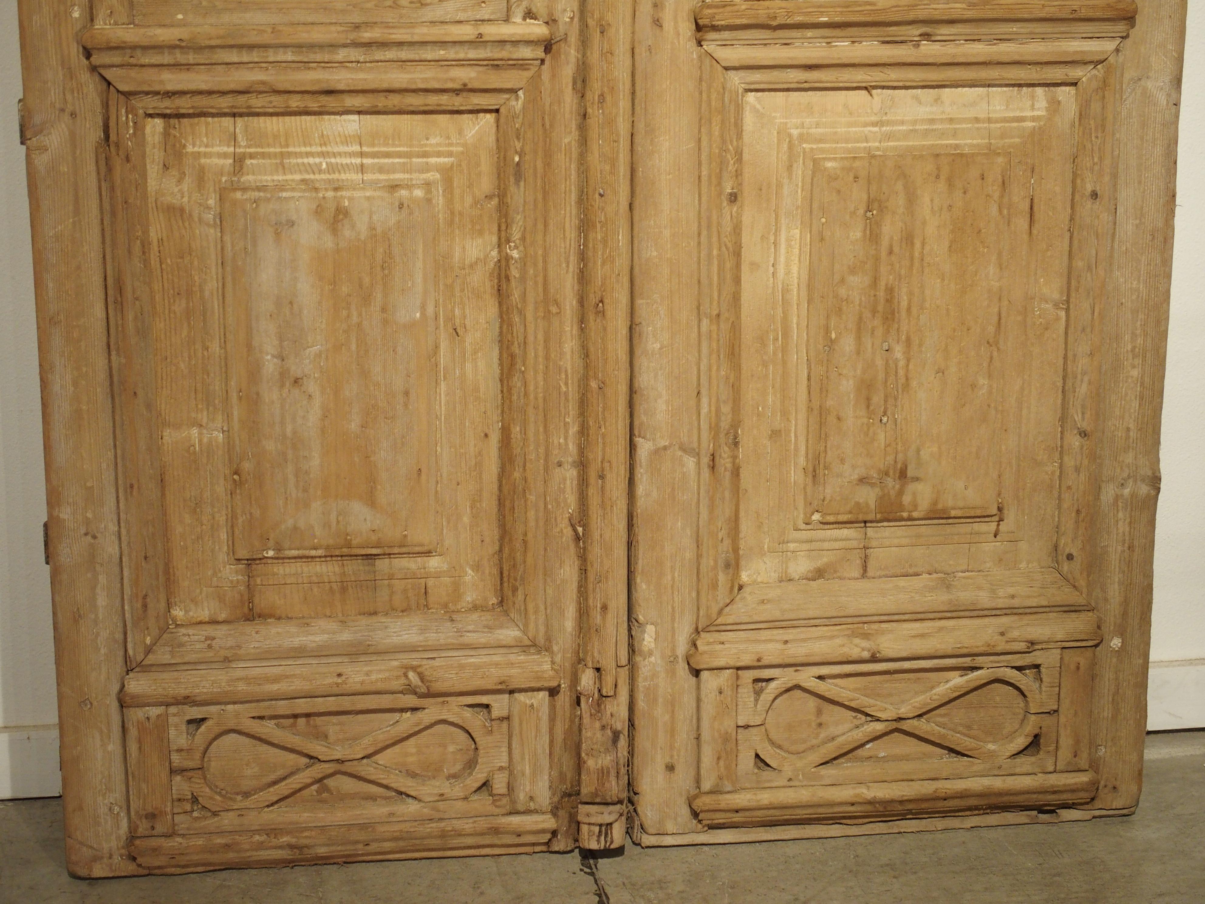 Hand-Carved Pair of Antique French Egyptian Doors, Early 1900s