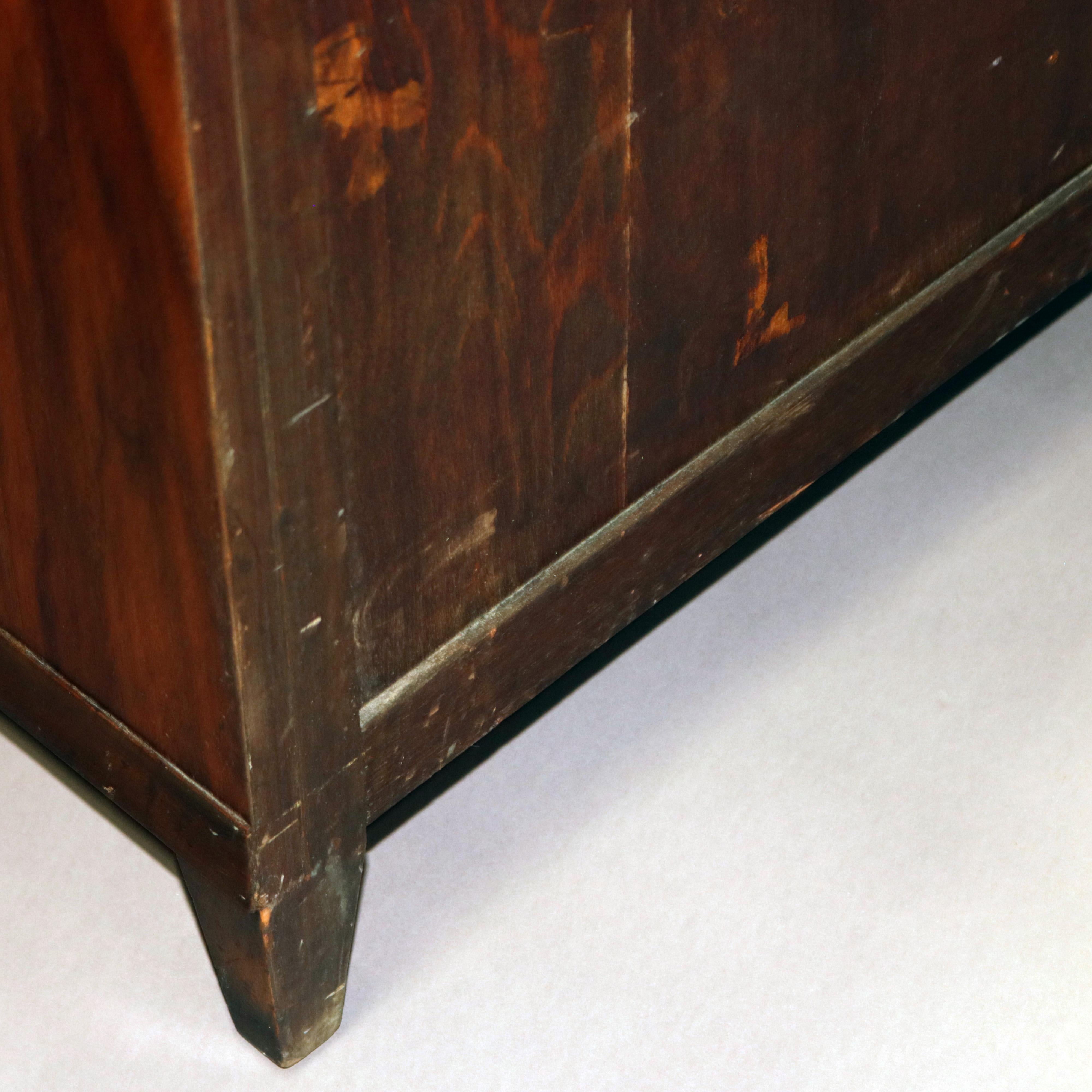 Pair of Antique French Empire Mahogany and Marble Side Tables, circa 1890 5