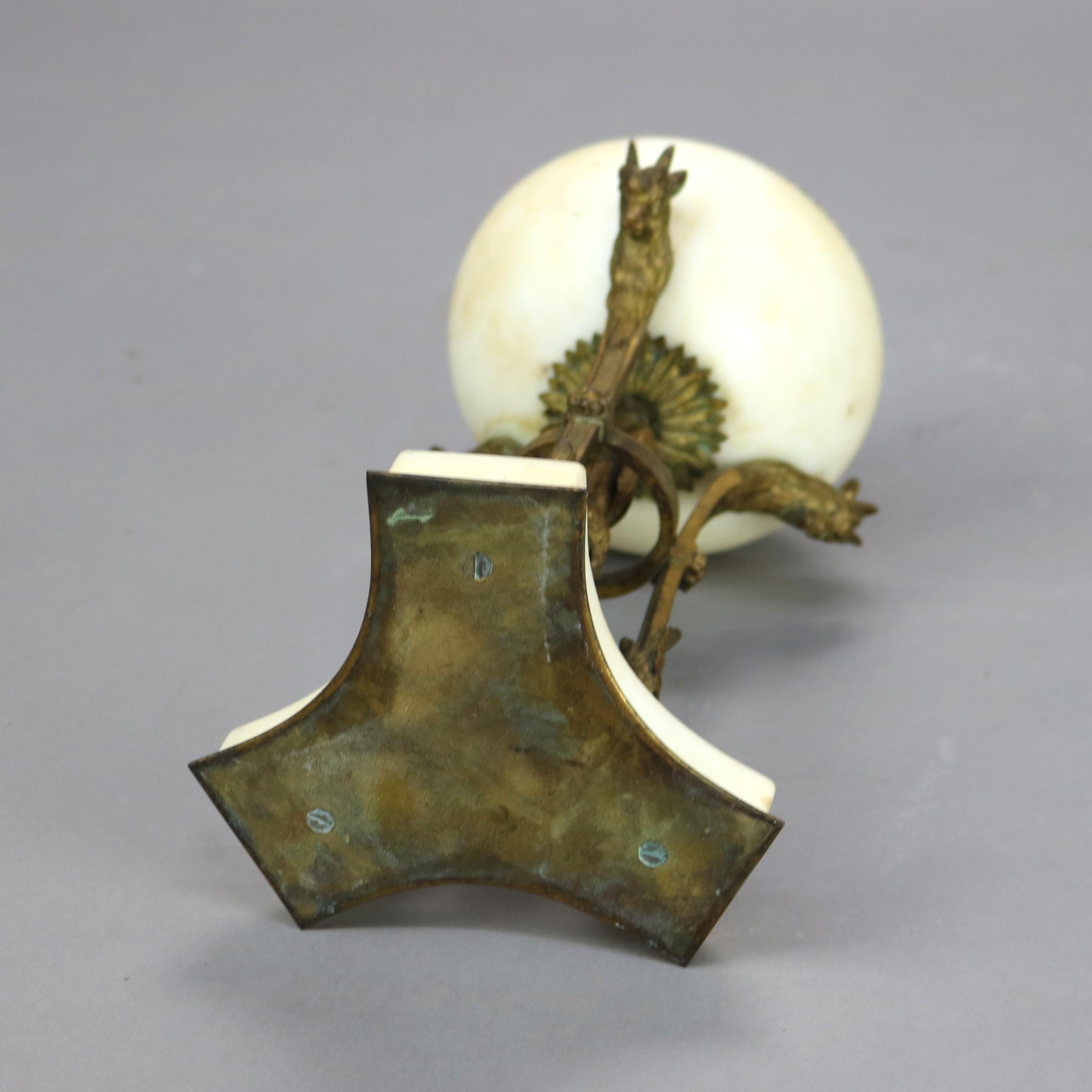 Pair of Antique French Figural Bronze & Marble Cassolettes with Hoof Feet C1880 For Sale 5