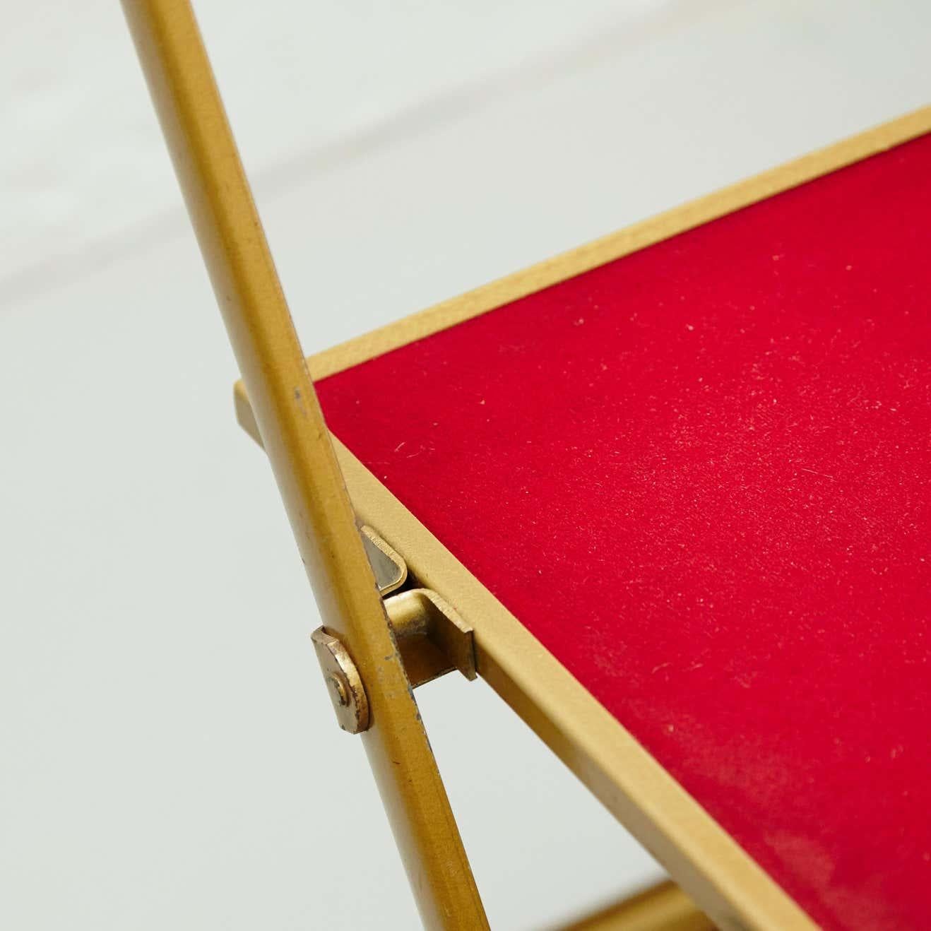 Mid-20th Century Pair of Antique French Folding Theater Chairs, circa 1960