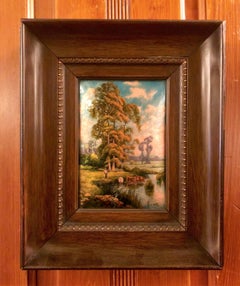 Pair of Antique French Framed Limoges Enamels