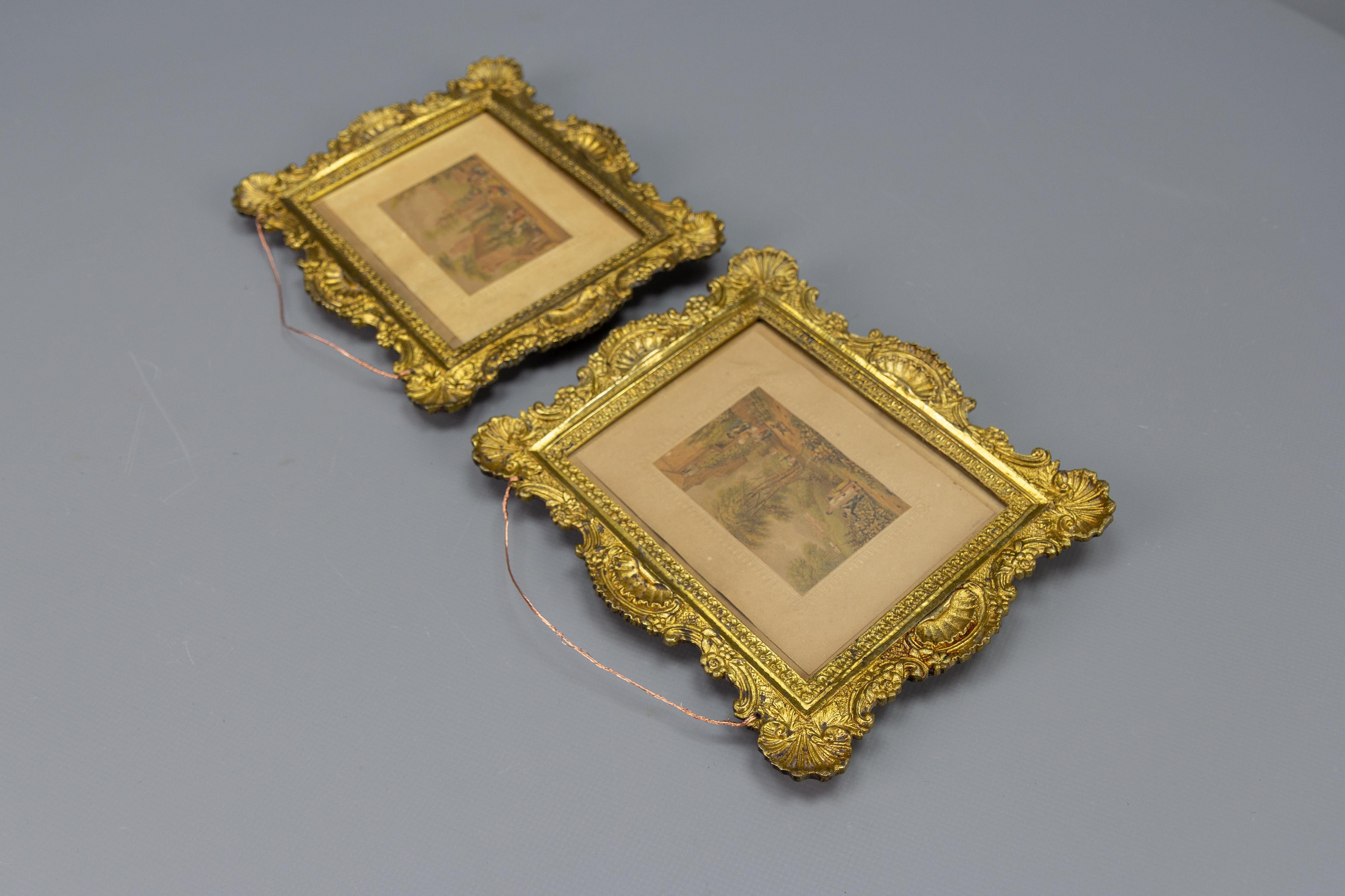 Pair of Antique French Gilt Bronze Rococo Style Picture Frames, ca. 1890 For Sale 6