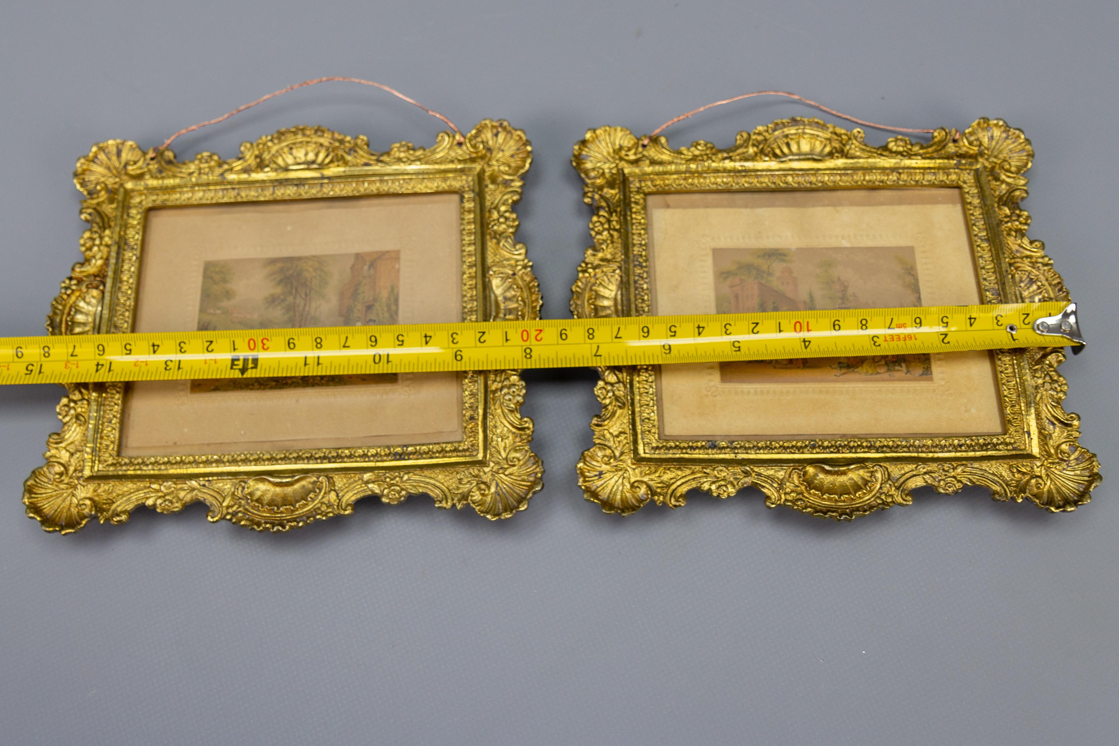 Pair of Antique French Gilt Bronze Rococo Style Picture Frames, ca. 1890 For Sale 14