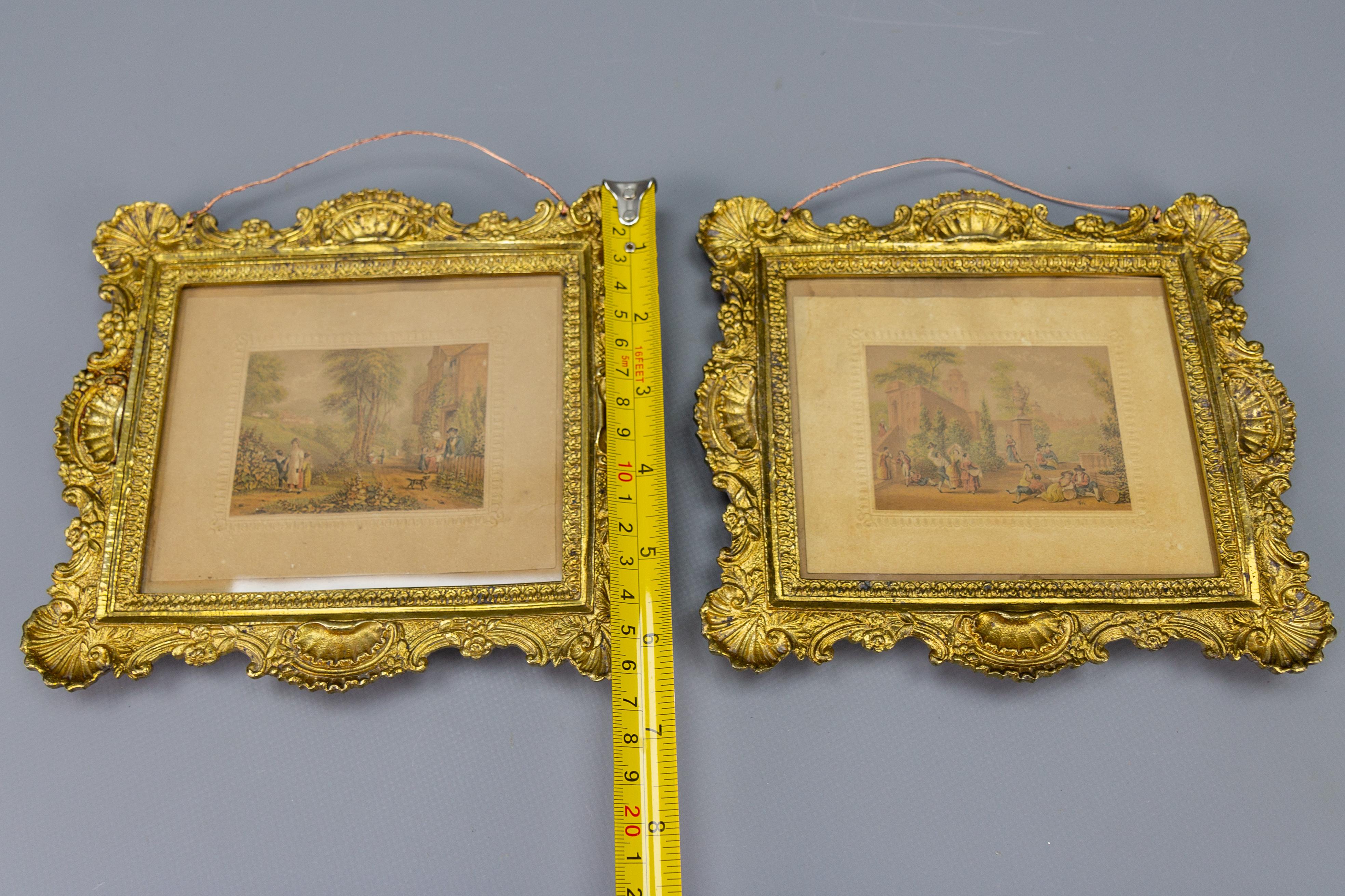 Pair of Antique French Gilt Bronze Rococo Style Picture Frames, ca. 1890 For Sale 15