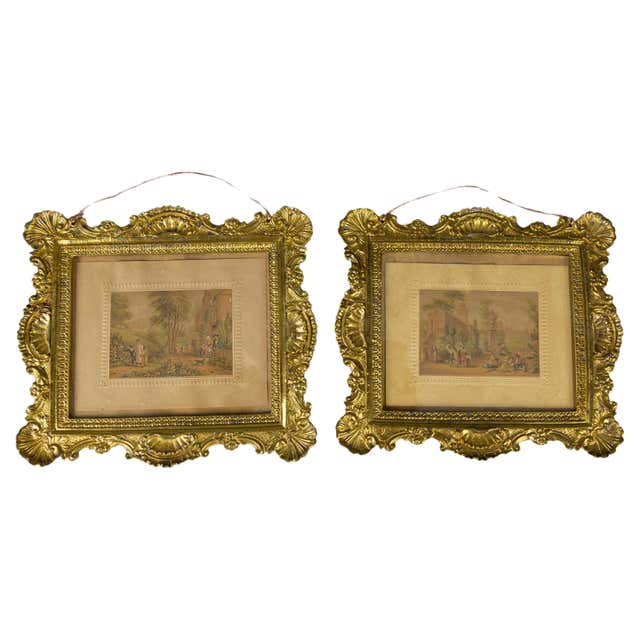 Set of French folding picture frames, ca 1900 For Sale at 1stDibs