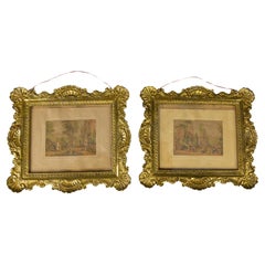 Pair of Antique French Gilt Bronze Rococo Style Picture Frames, ca. 1890