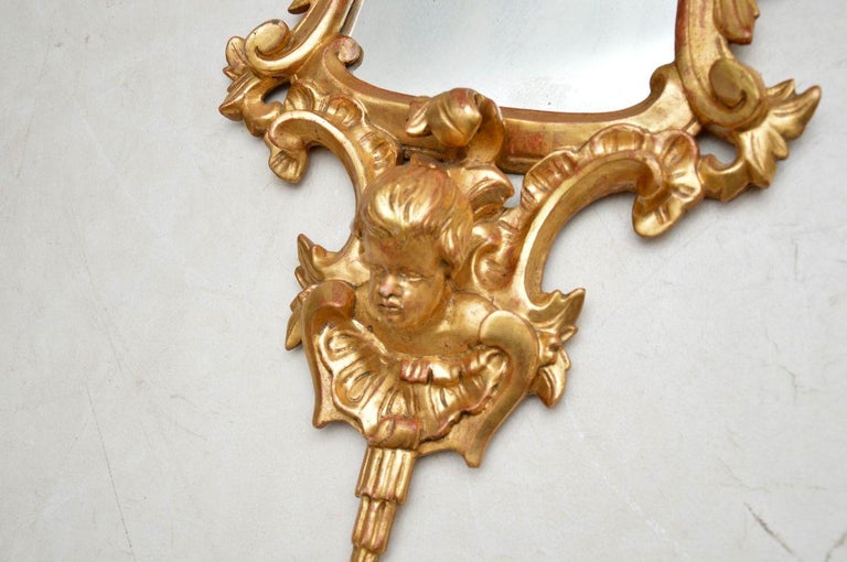 Giltwood Pair of Antique French Gilt Wood Mirrors For Sale