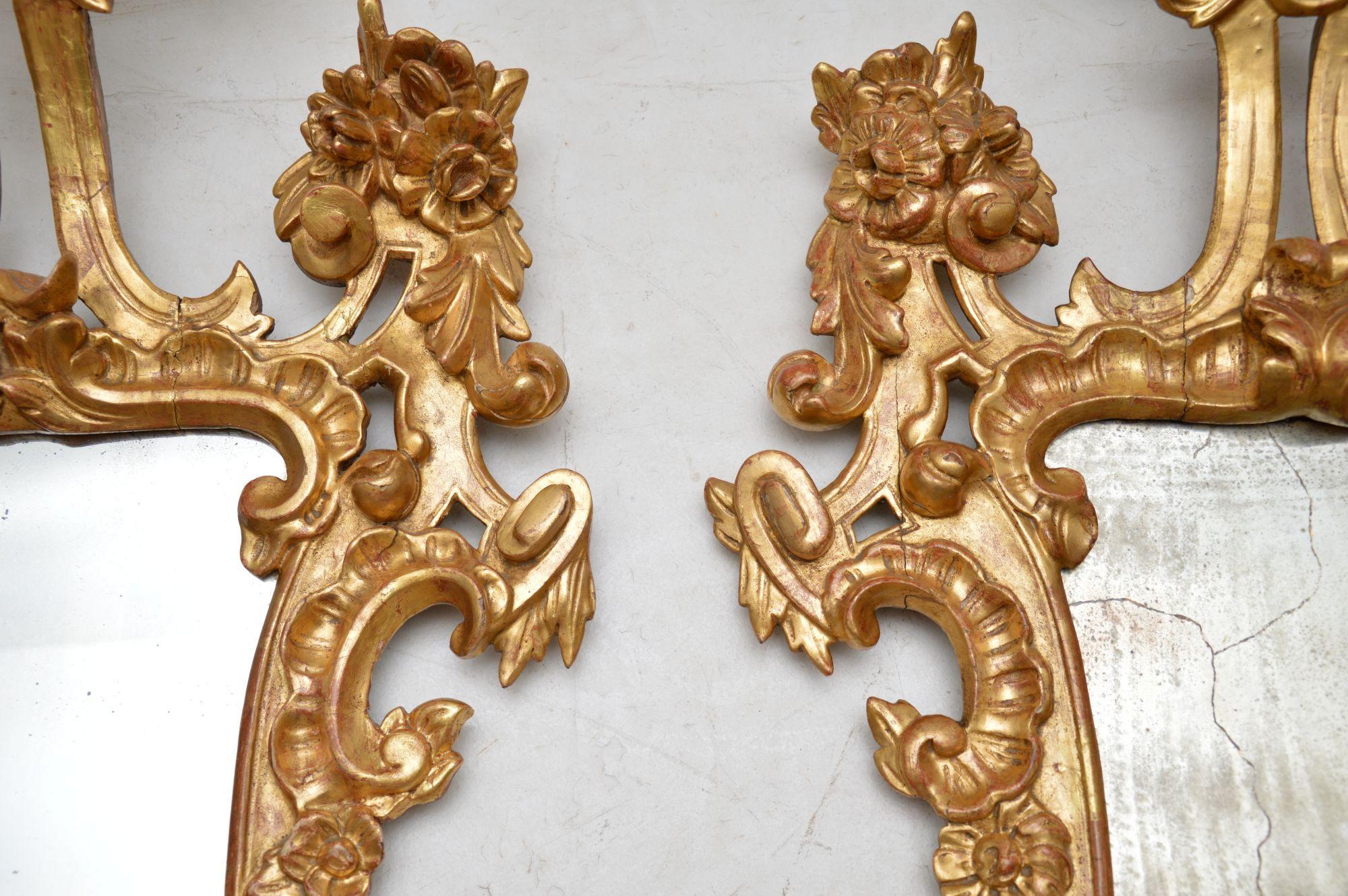Pair of Antique French Giltwood Mirrors 4