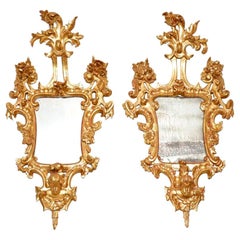 Pair of Antique French Gilt Wood Mirrors