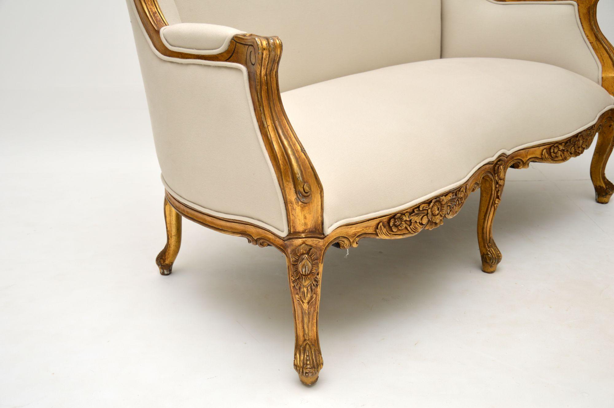 antique gilded french sofa