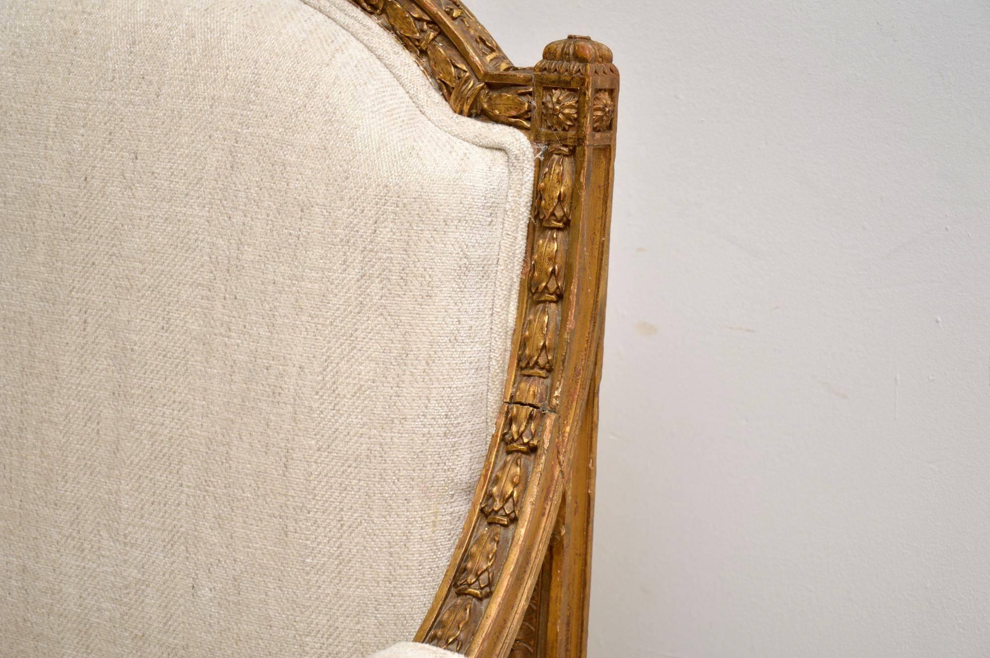 Pair of Antique French Giltwood Armchairs 5