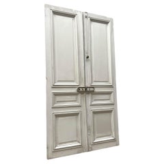 Pair of Antique French Haussmannian Double Doors, Early 20th Century