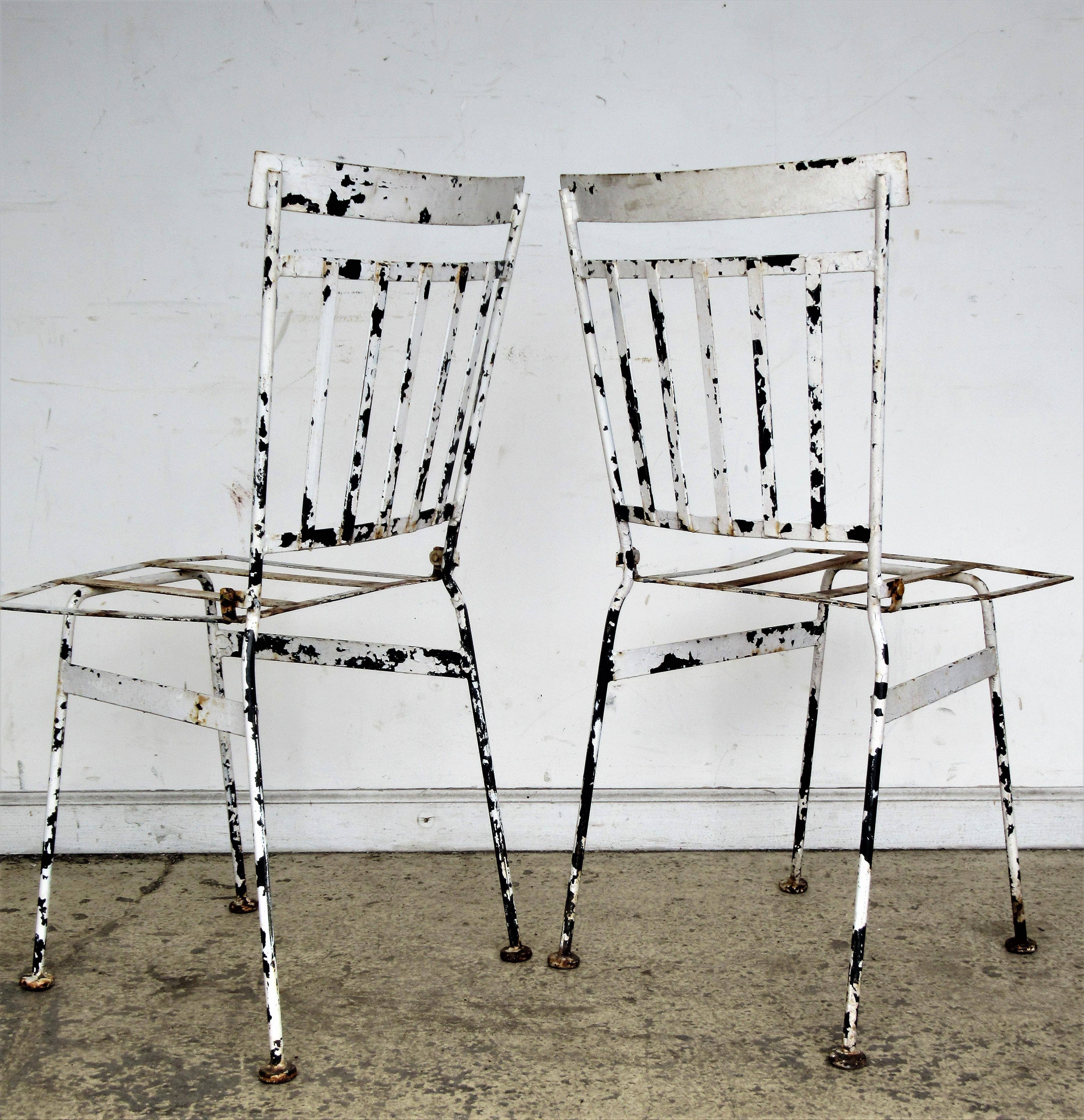 20th Century French Iron Garden Bistro Chairs