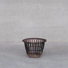 Pair of Antique French Iron Log Baskets