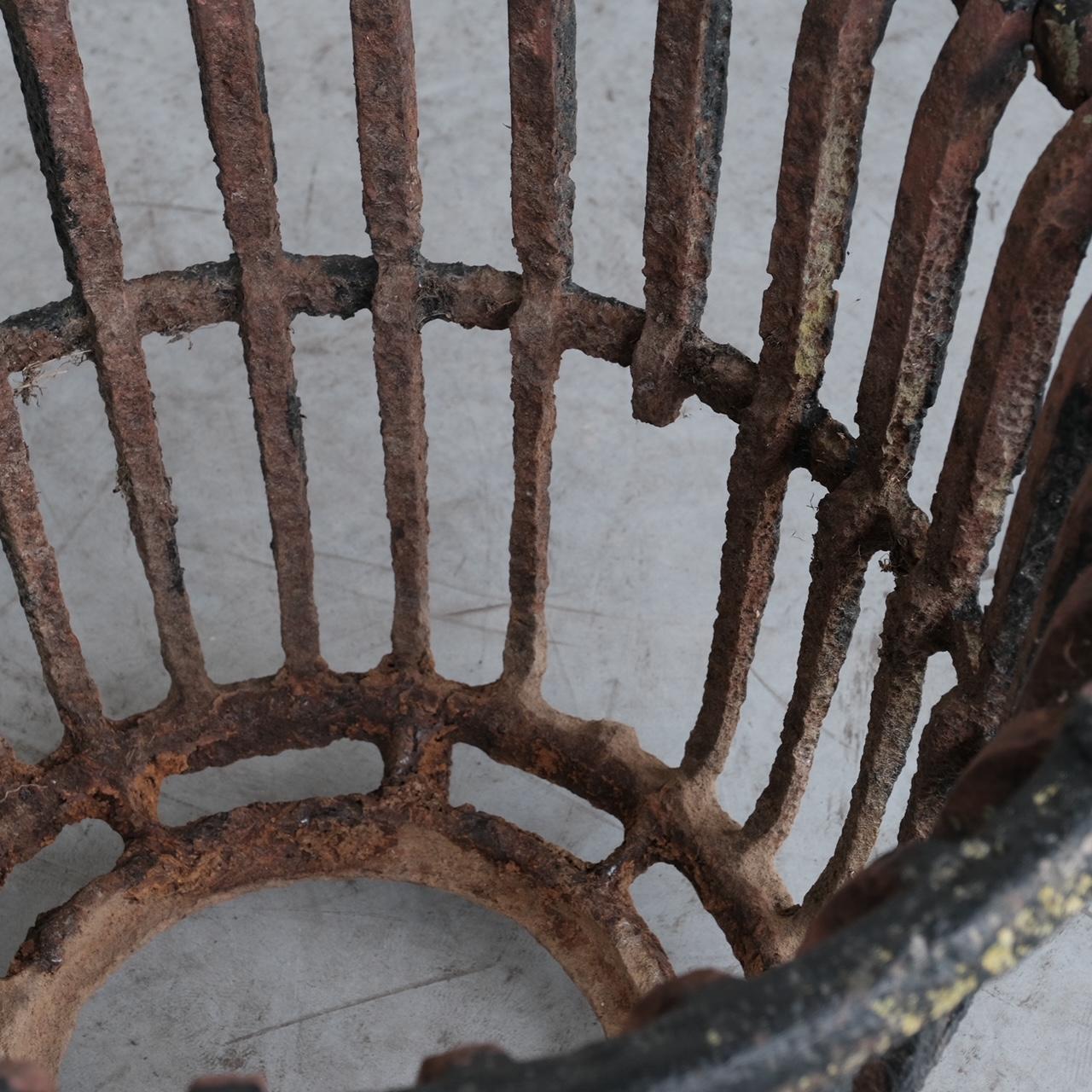 19th Century Pair of Antique French Iron Log Baskets For Sale