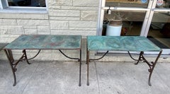 Pair of Antique French Iron Outdoor Console 