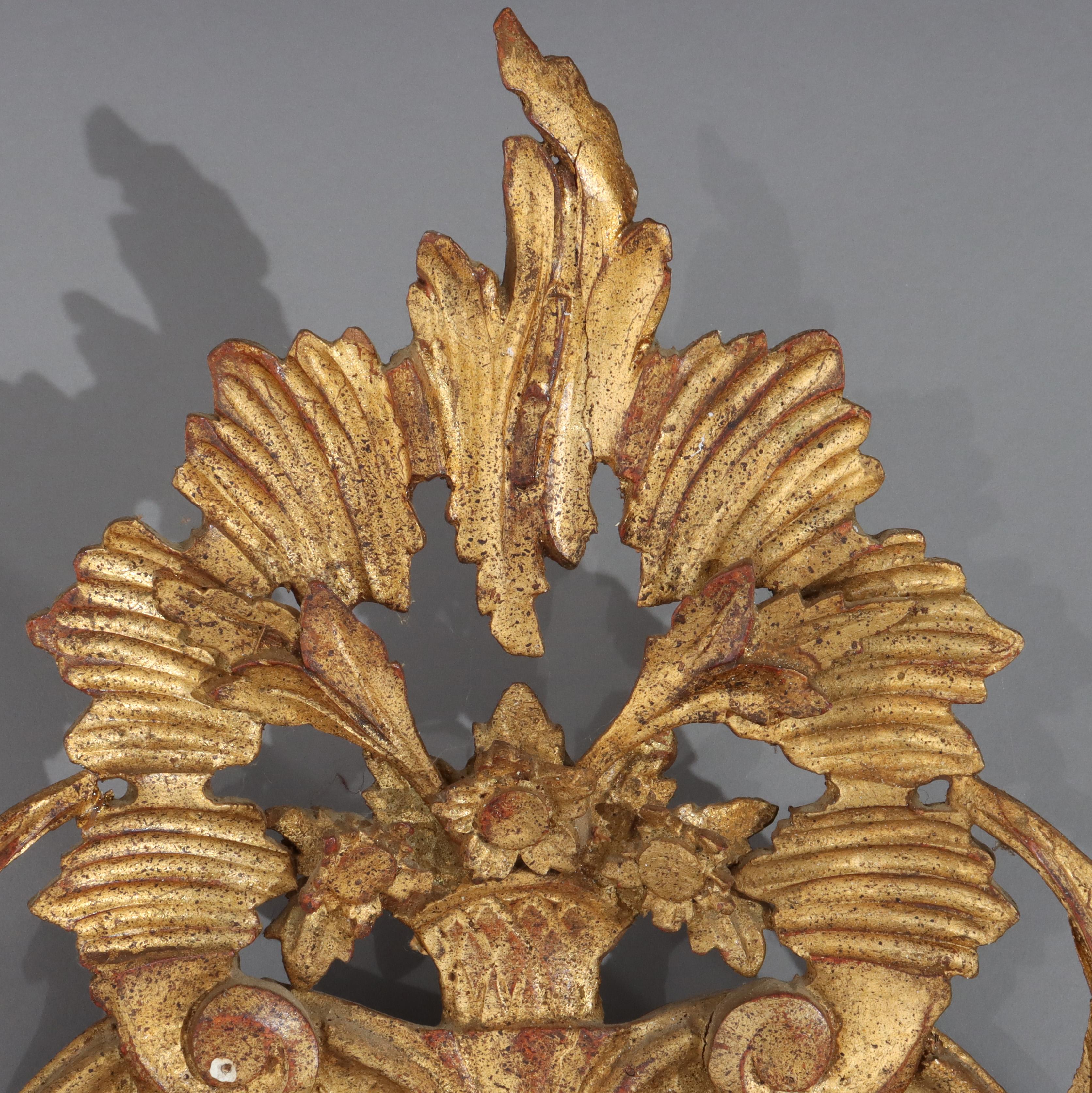 Pair of Antique French Louis XIV Gilt Wood Mirrors C1920 For Sale 13