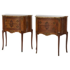 Pair of Antique French Louis XIV Inlaid Satinwood
Ormolu Marble Top Stands Pair of Antique French Louis XIV Inlaid Satinwood
Ormolu Marble Top Stands