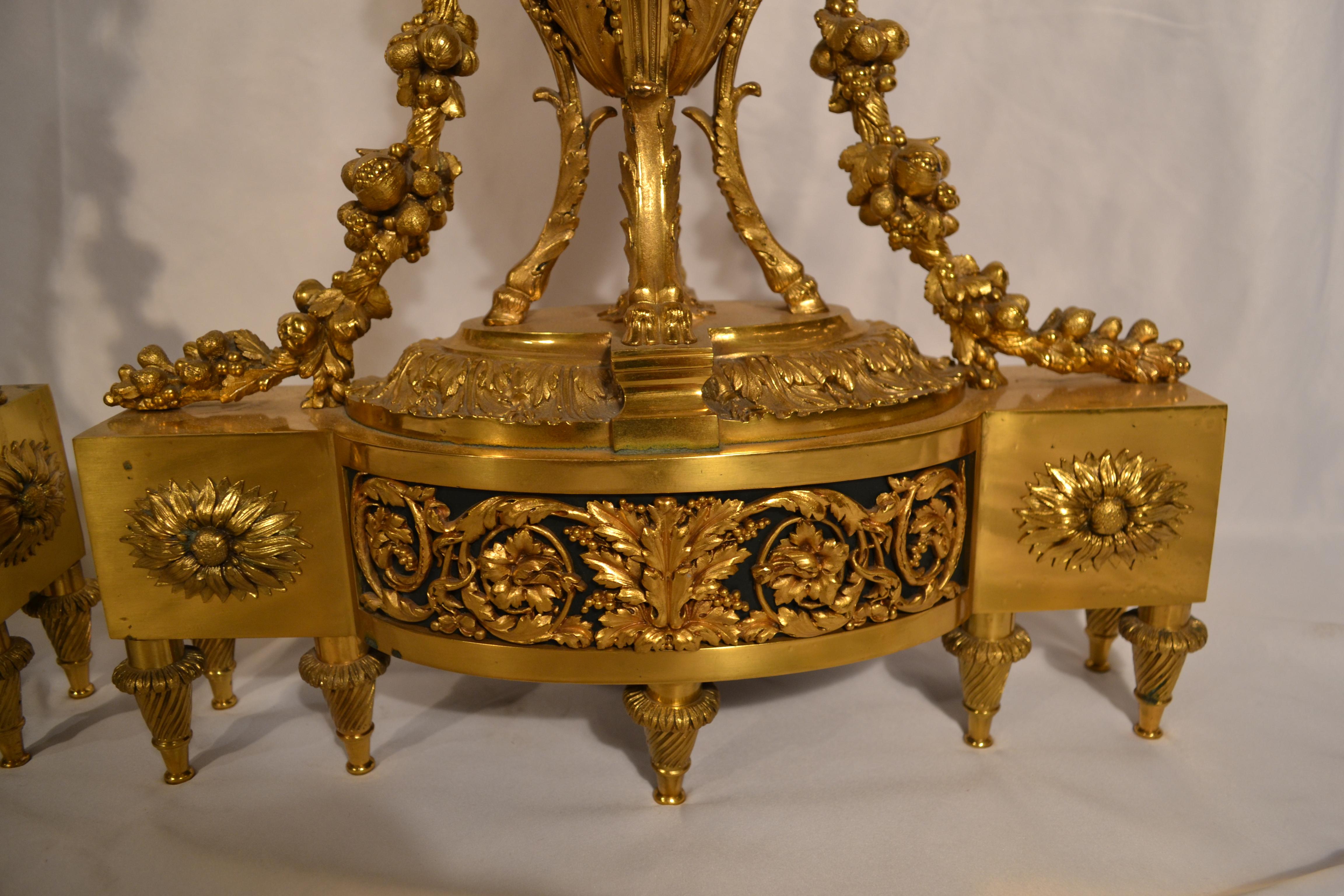 Pair of Antique French Louis XV Chenets For Sale 2