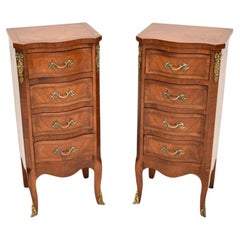 Pair of Antique French Louis XV Style Bedside Chests