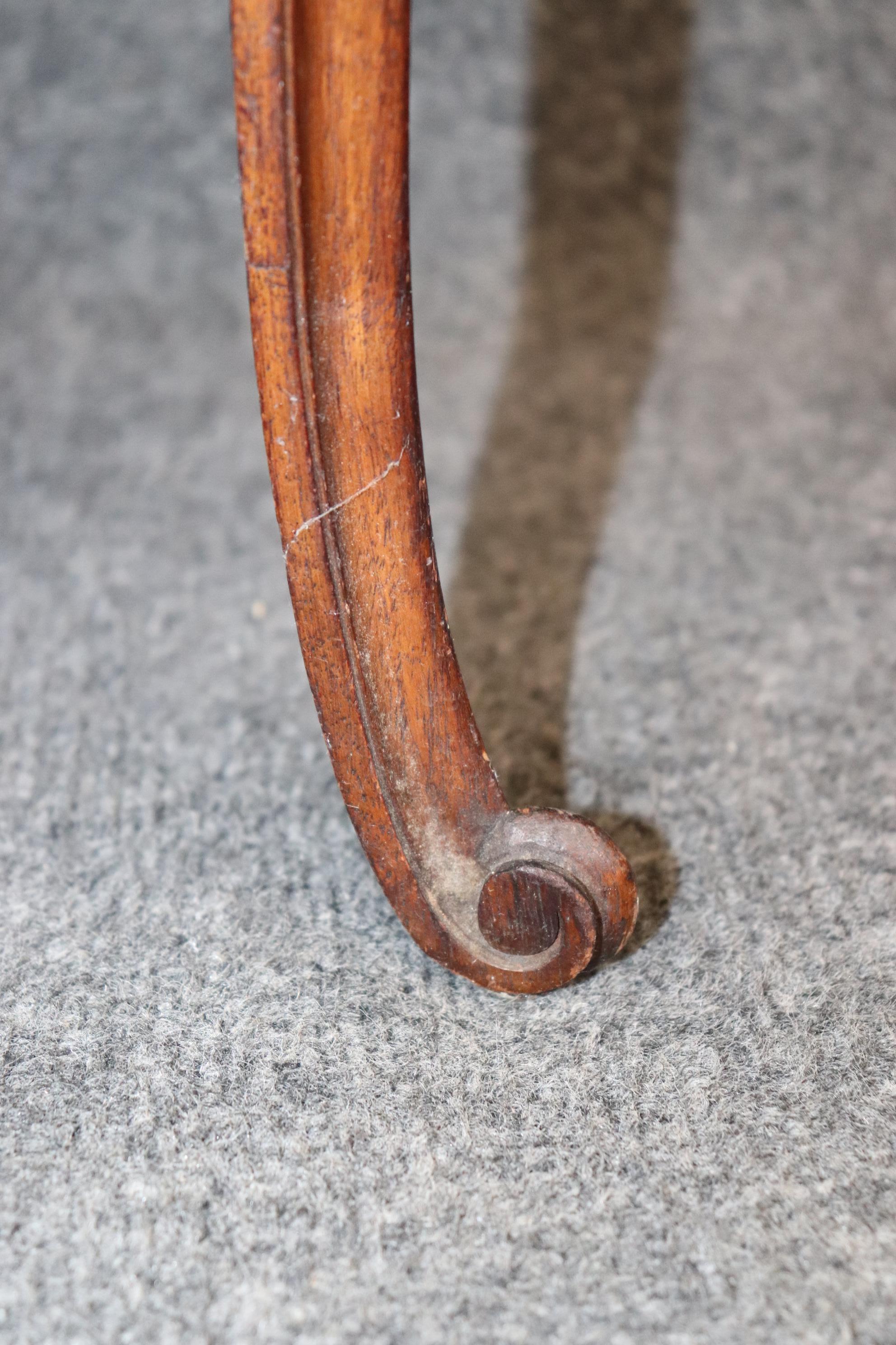 Pair of Antique French Louis XV Style Granite Top End Tables 3