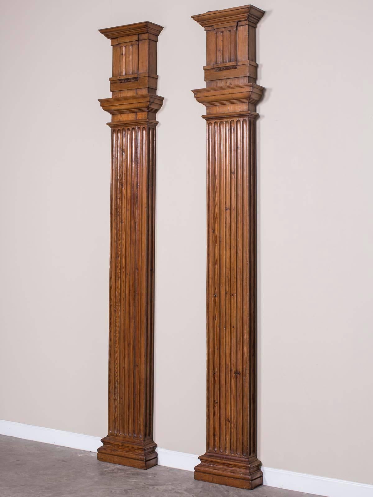 Pair of Antique French Louis XVI Architectural Pilasters, France, circa 1790 3