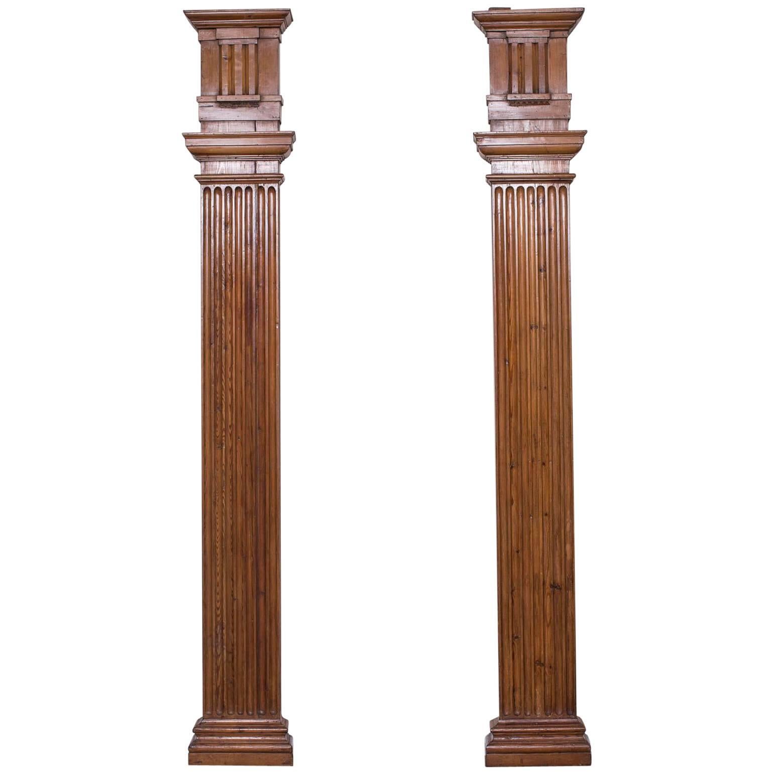 Pair of Antique French Louis XVI Architectural Pilasters, France, circa 1790