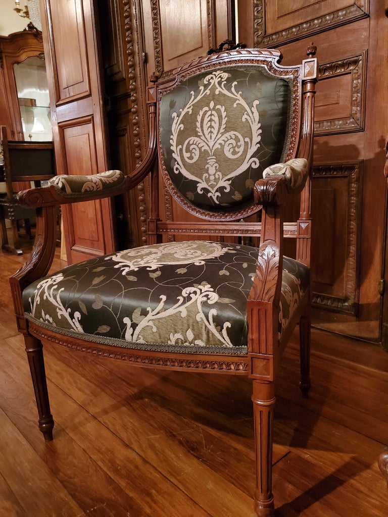 Pair of Antique French Louis XVI Armchairs For Sale at 1stDibs